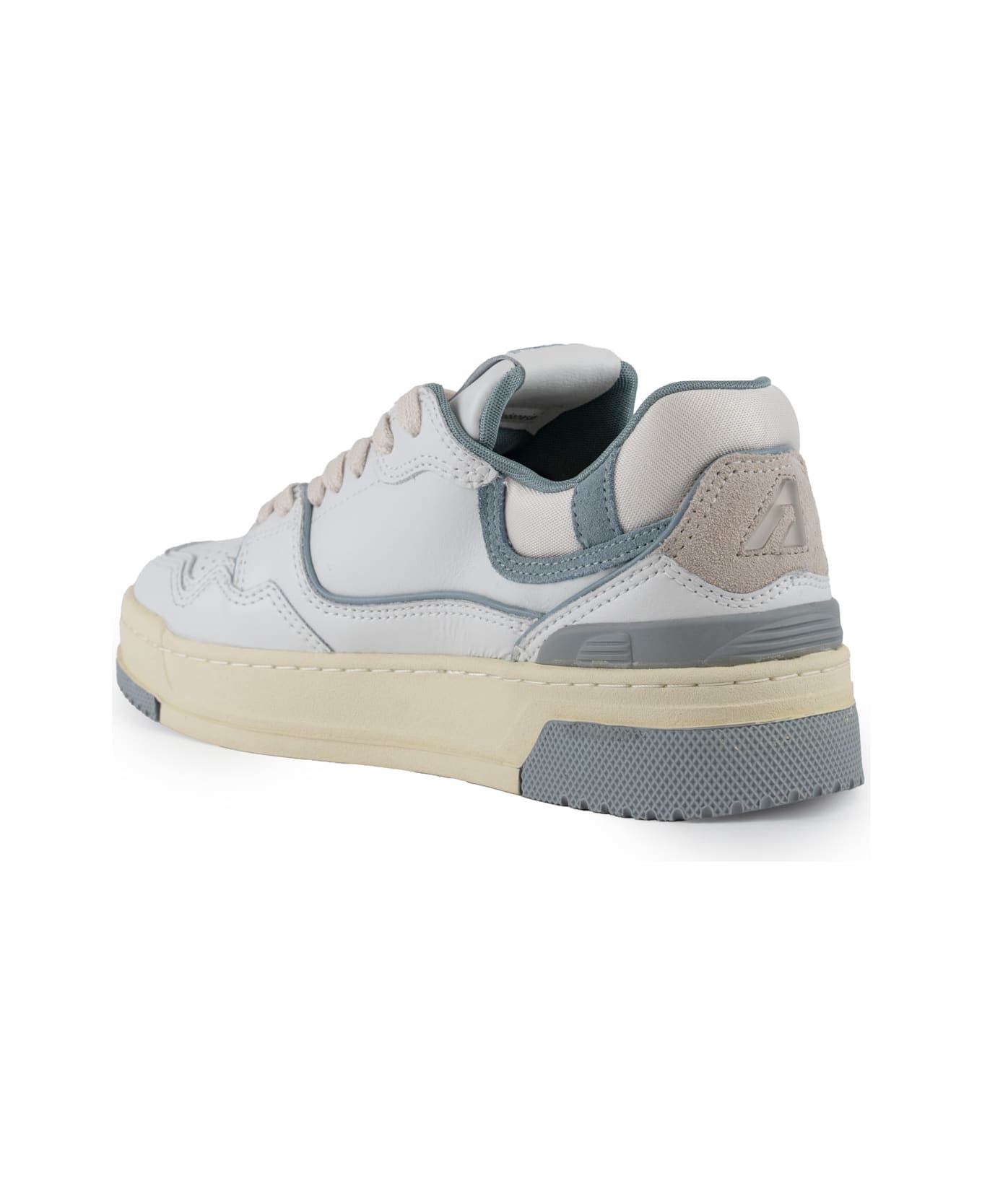 Autry Clc Sneakers In Leather And Suede - Mult/mat wht/silverblue