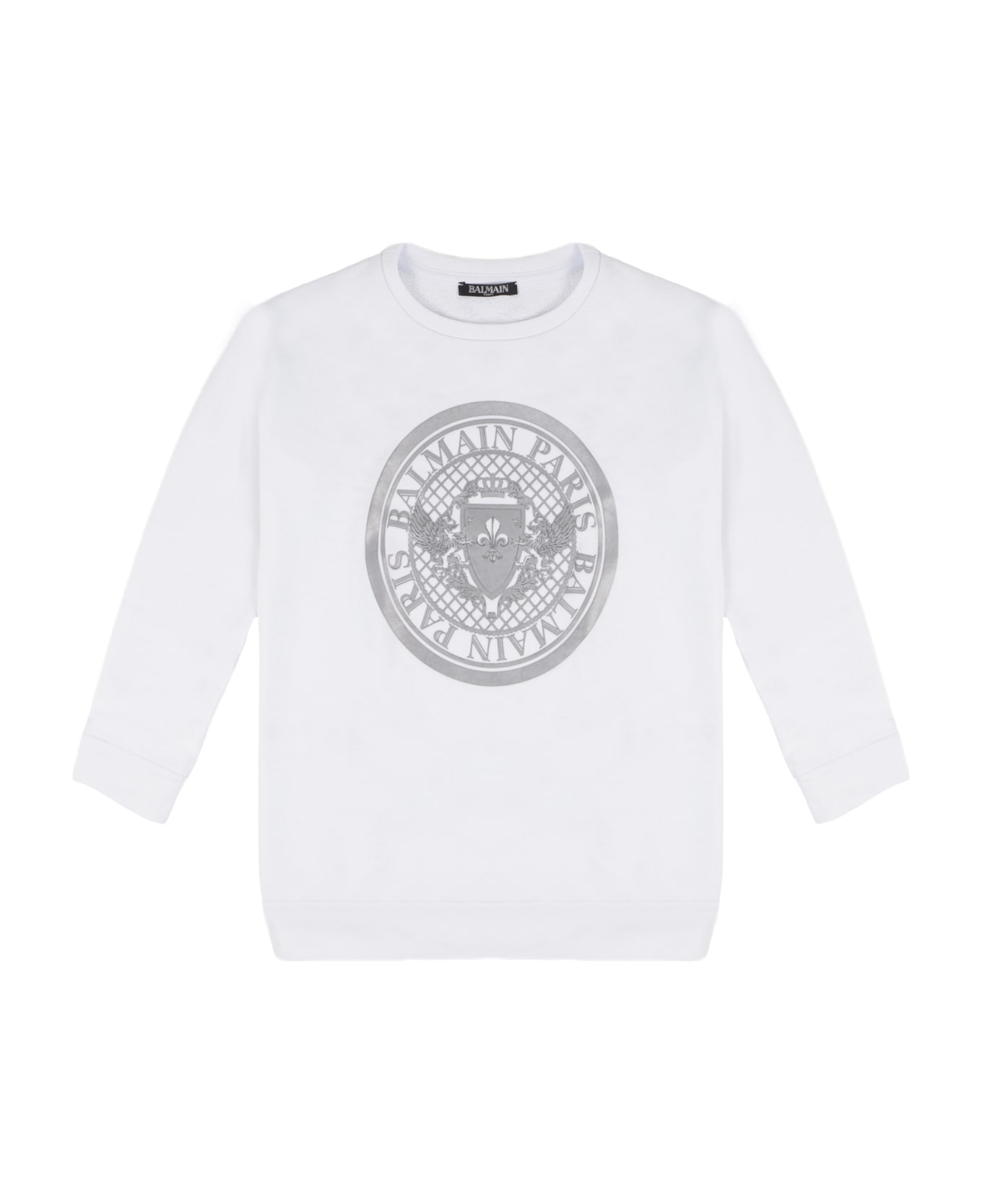 Balmain Cotton Sweatshirt - White