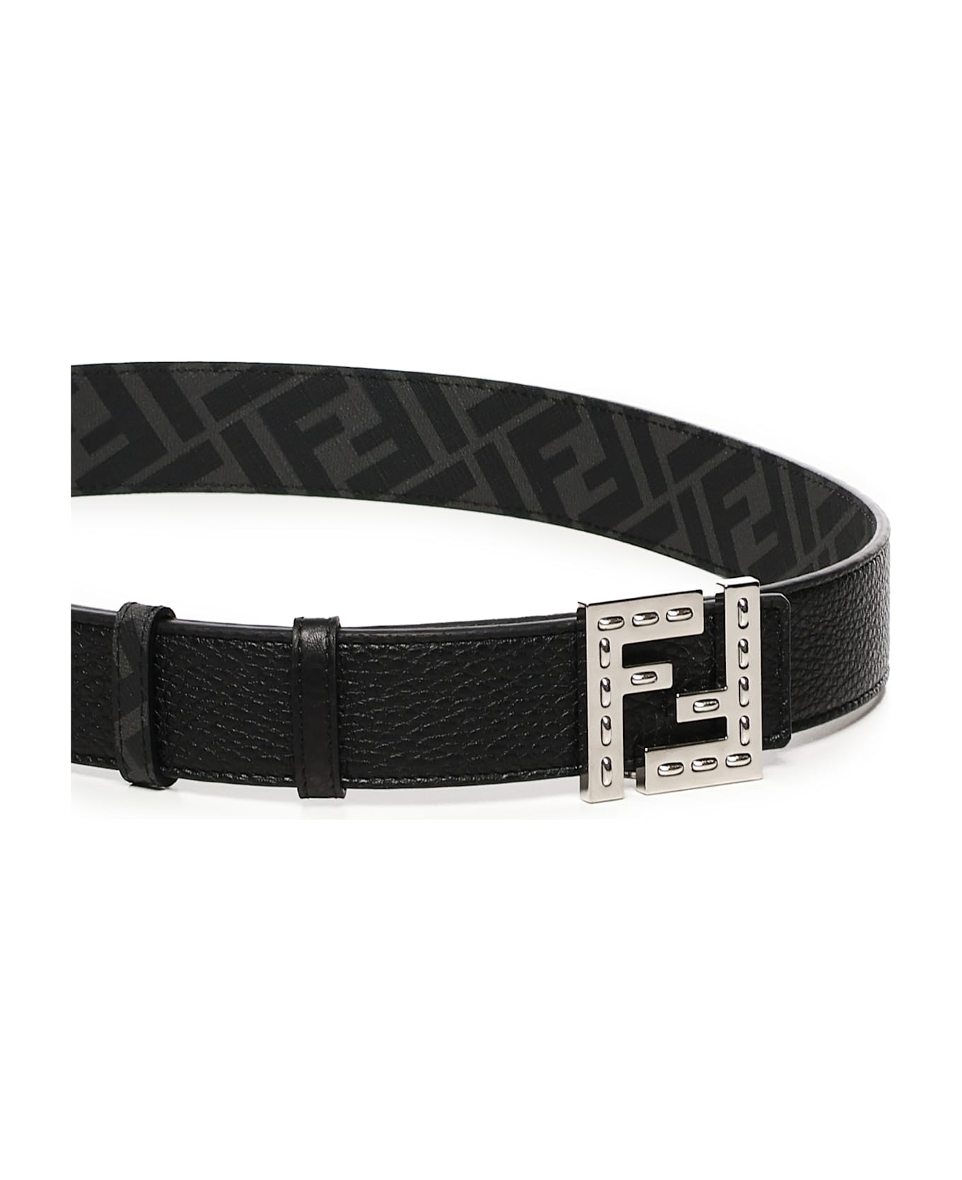 Fendi 
squared Ff
 Reversible Belt - Black