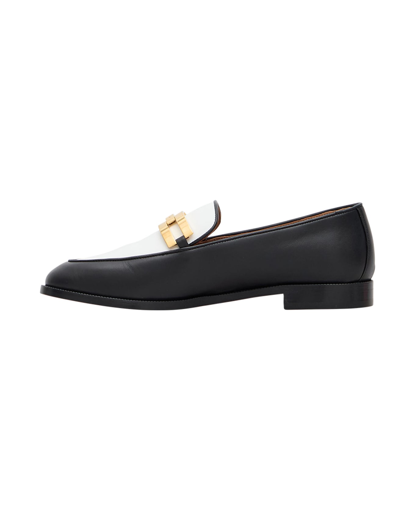 Aquazzura Brandi Moccasin Loafers - Black/White