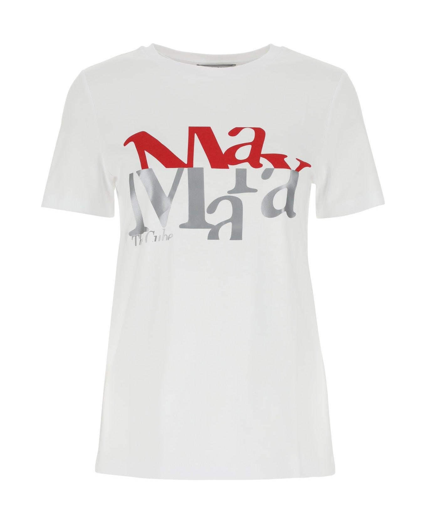 'S Max Mara White Cotton Gilbert T-shirt - Bianco Ottico