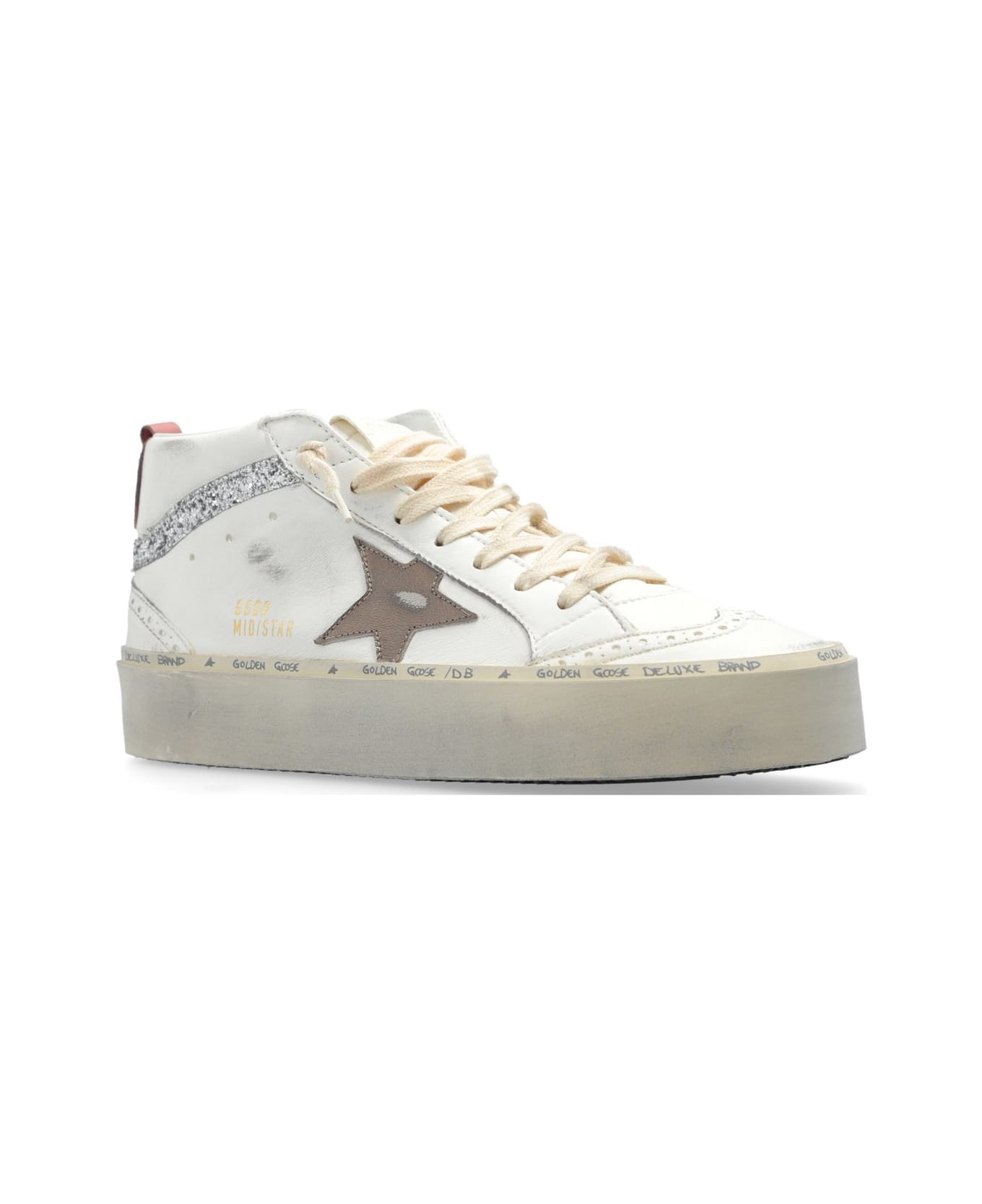 Golden Goose Hi Mid Star Lace-up Sneakers - White