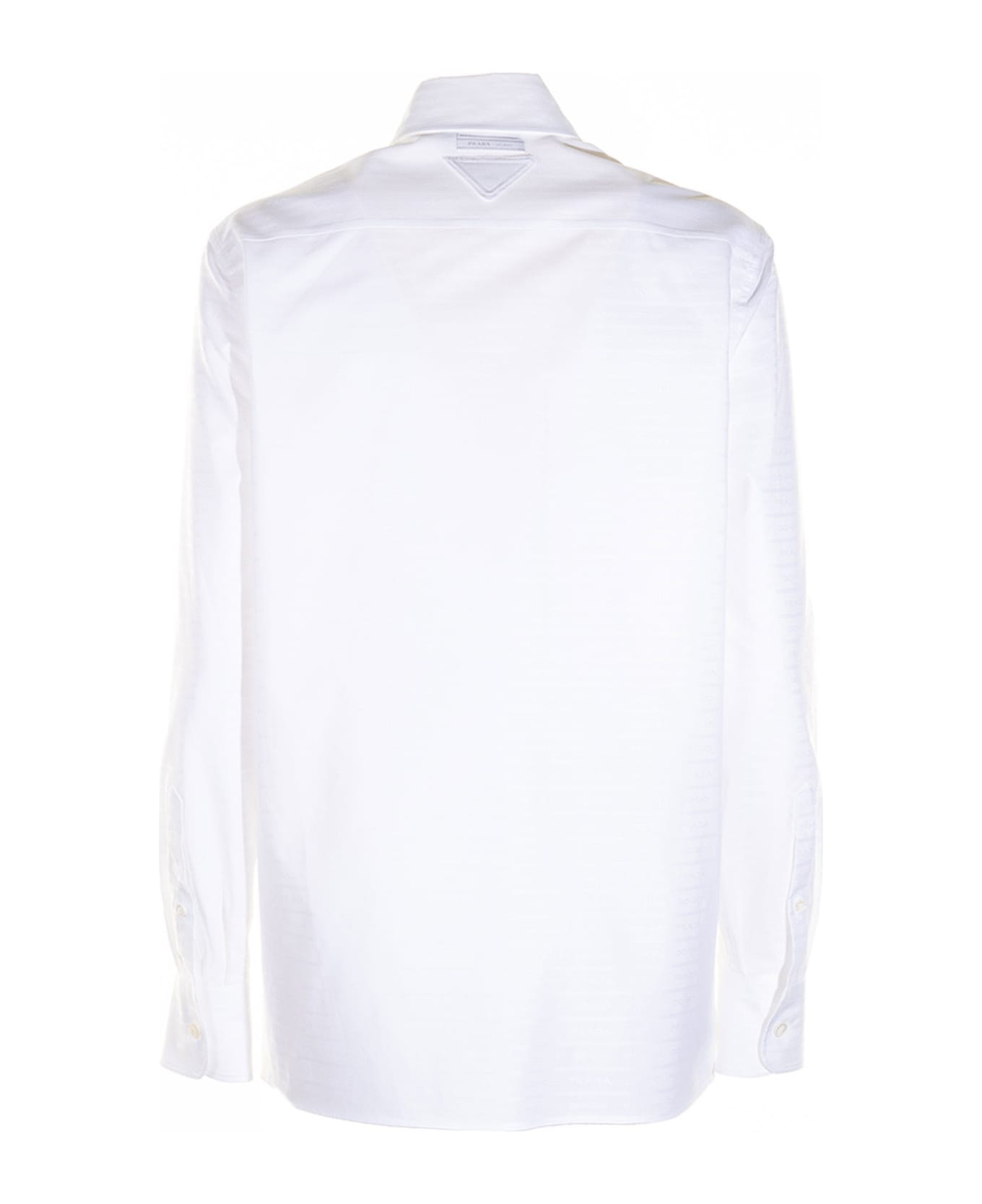 Prada Jacquard Poplin Shirt - BIANCO シャツ