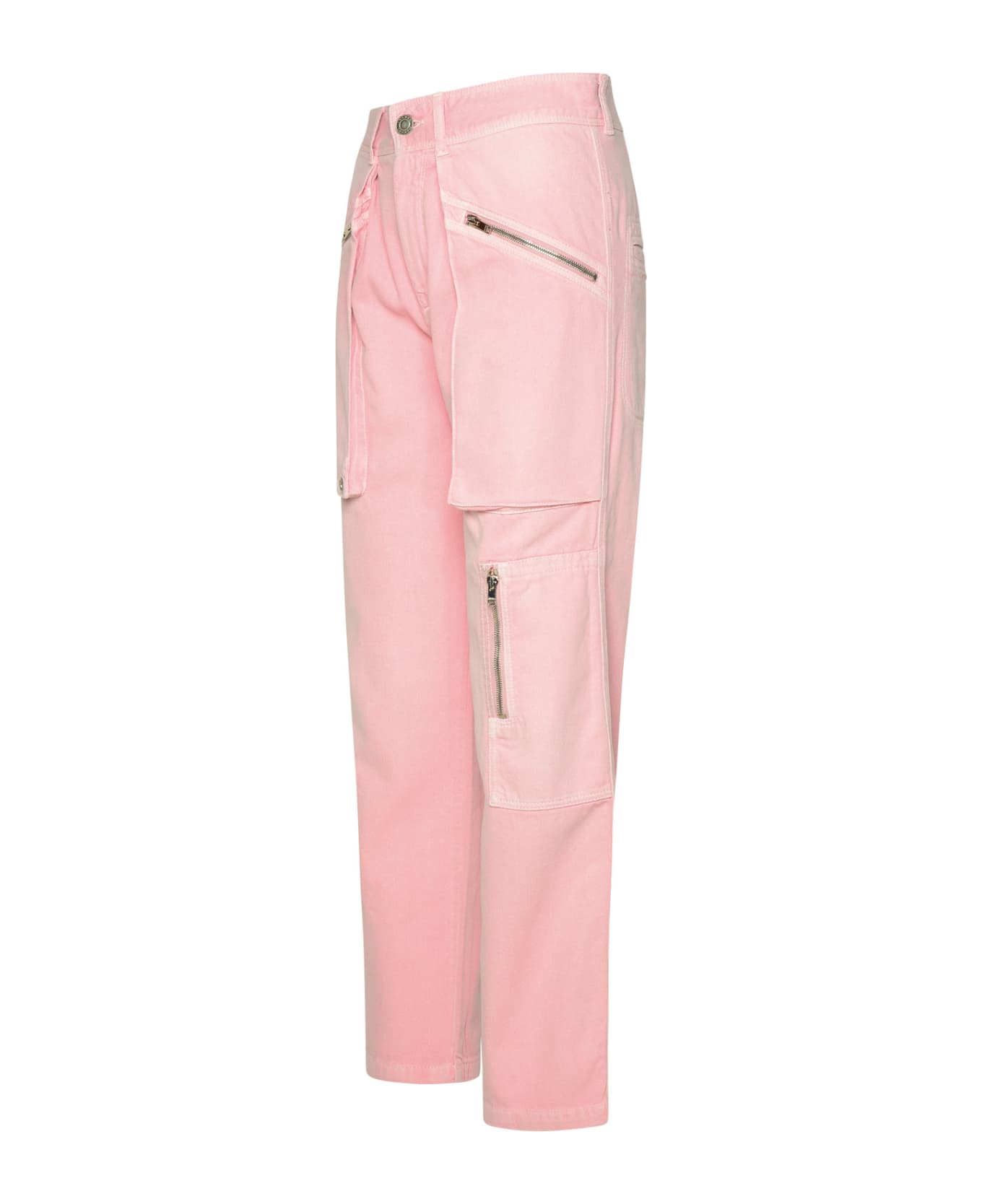 Isabel Marant 'juliette' Pink Cotton Trousers - Pink ボトムス