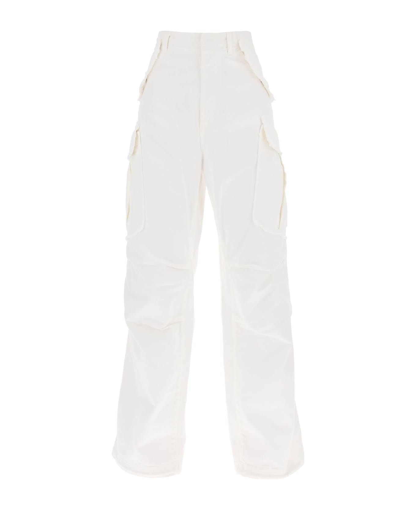 DARKPARK Vivi Wide Leg Cargo Jeans - DIRTY WHITE (White)