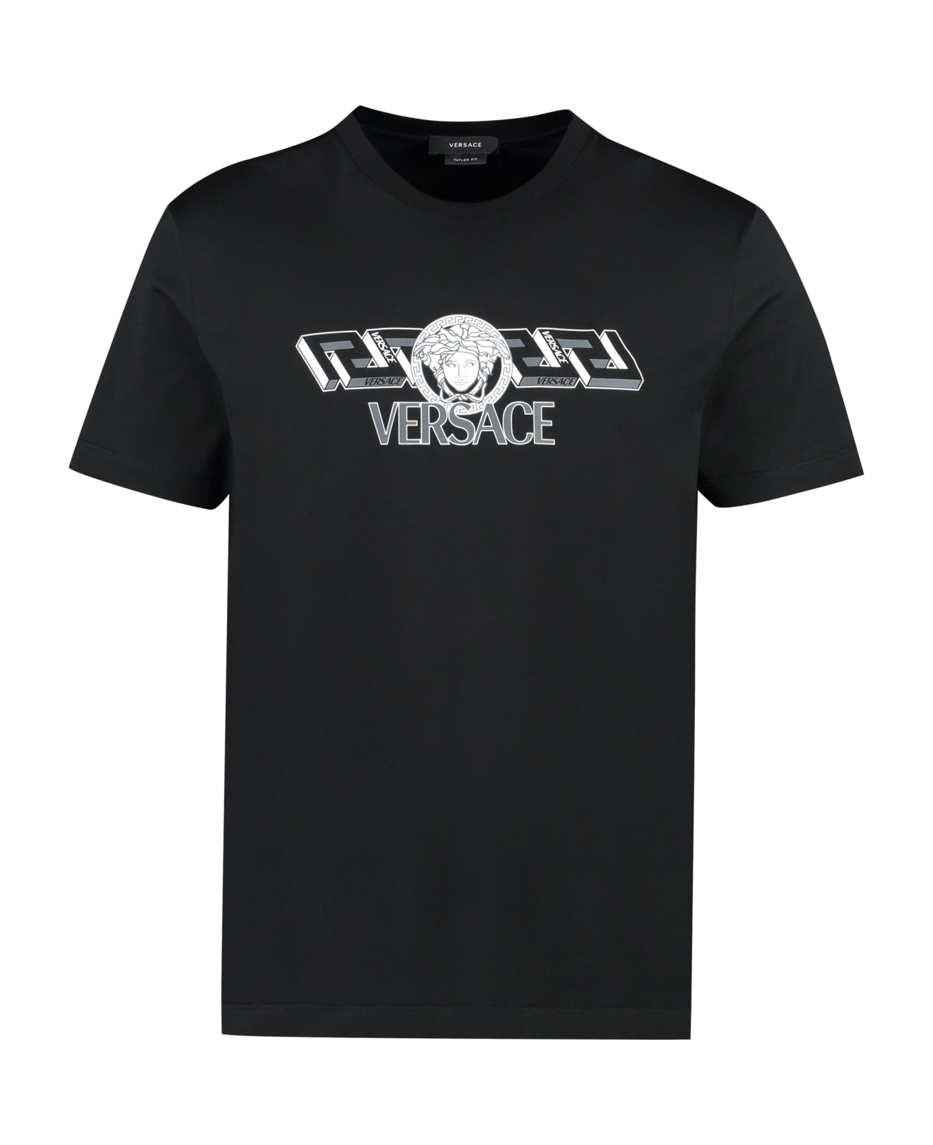 Versace Printed Cotton T-shirt - Black