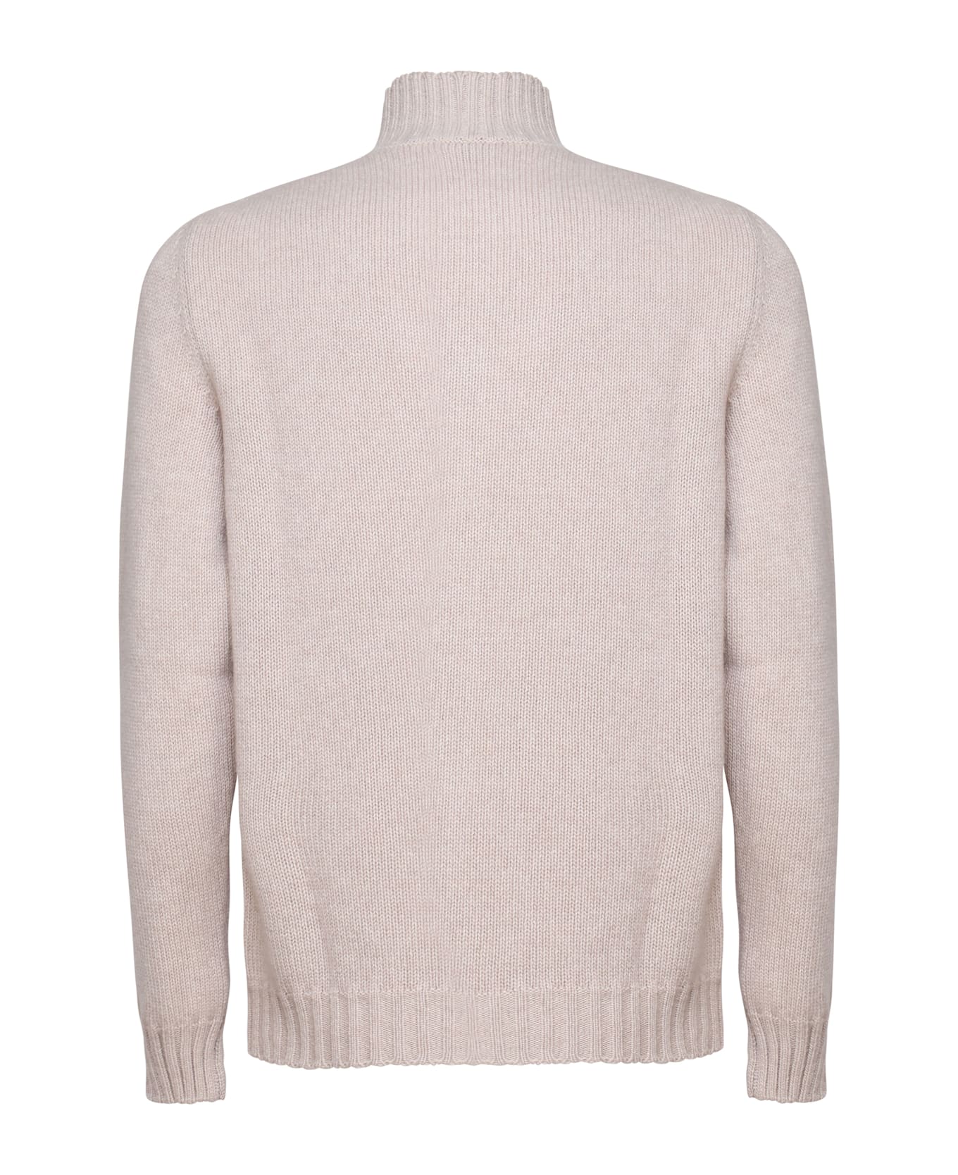 Fedeli Turtleneck Sweater In Virgin Wool And Cashmere Blend - Beige