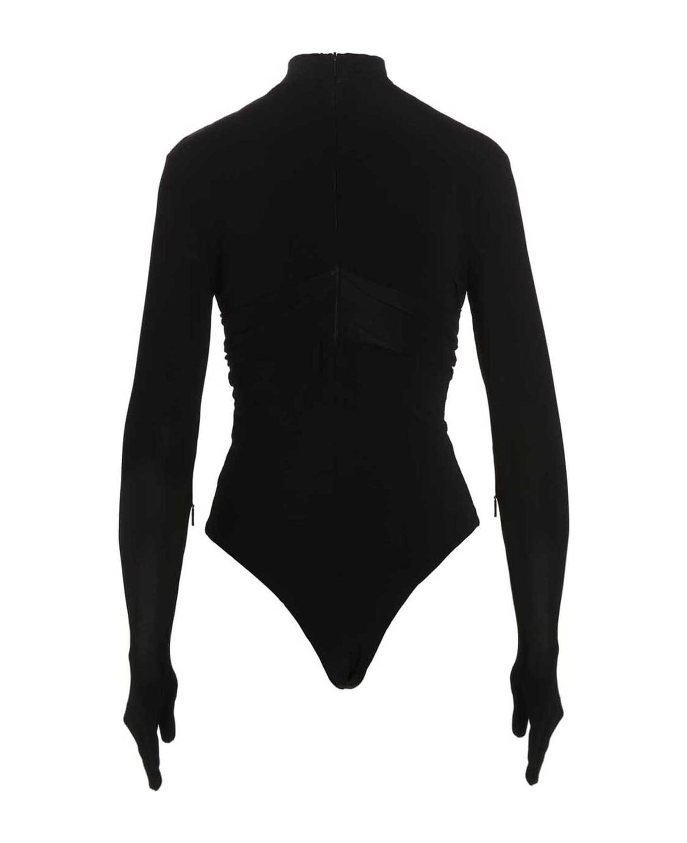 AMBUSH 'heart Shaped Gloves' Bodysuit - Black  
