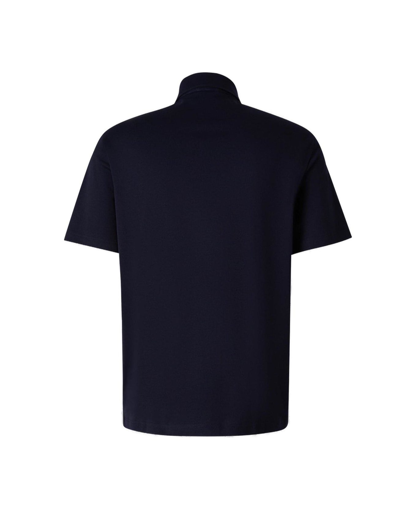 Herno Logo Detailed Short Sleeved Polo Shirt - Blu シャツ
