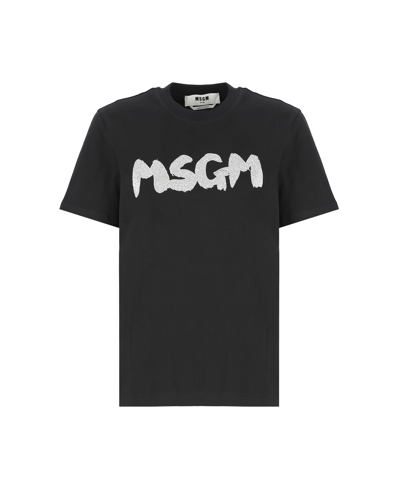 MSGM T-shirt With Logo - Black Tシャツ