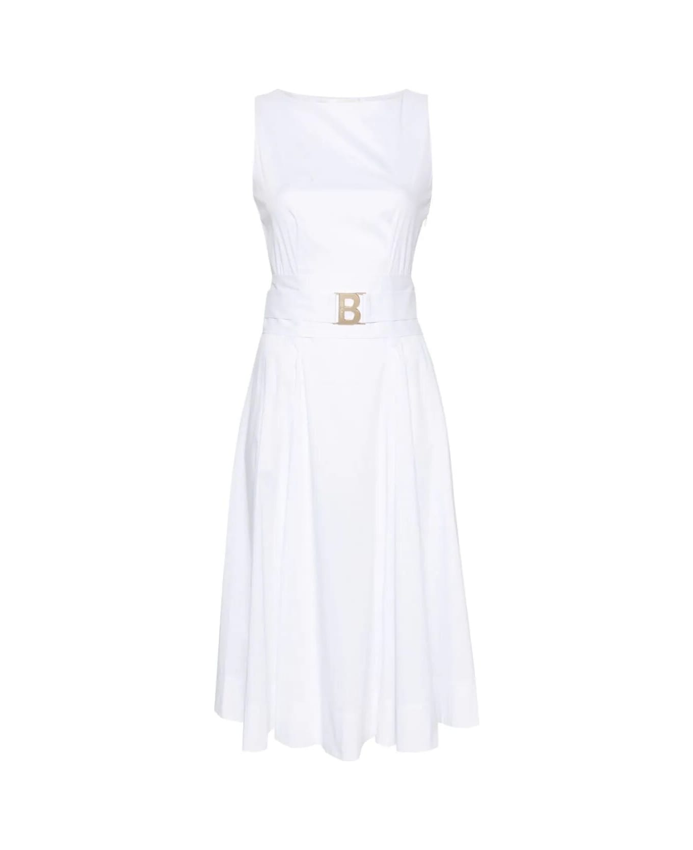 Blugirl Sleeveless Midi Dress - Optic White ワンピース＆ドレス