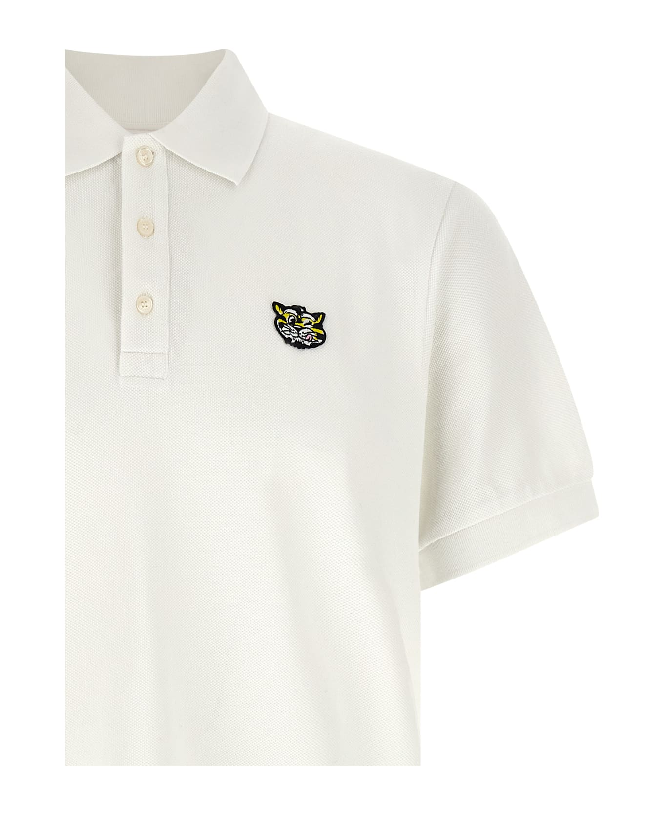Kenzo 'wild Tiger Gots' Polo Shirt - White