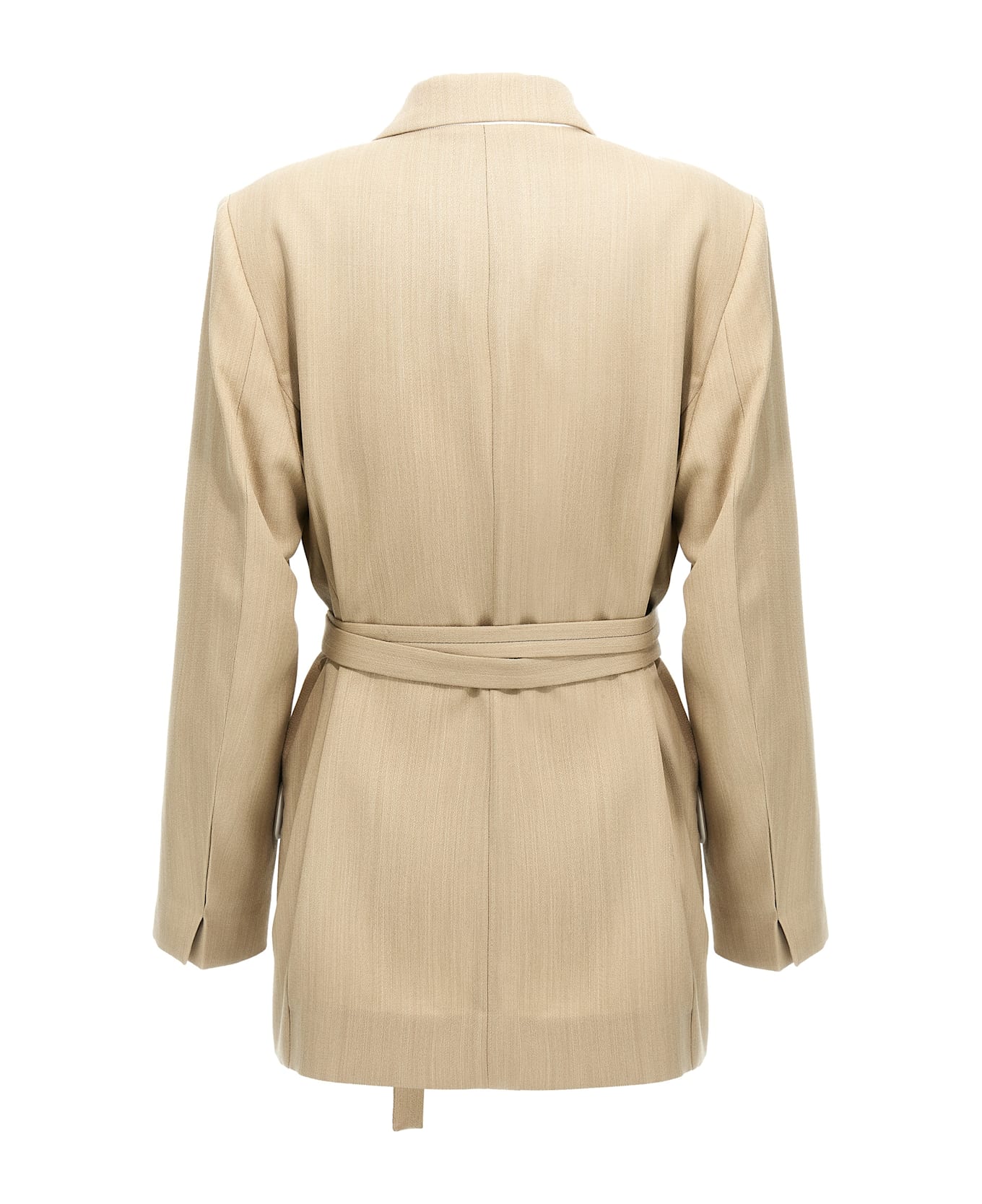 Victoria Beckham Belt Blazer - Beige