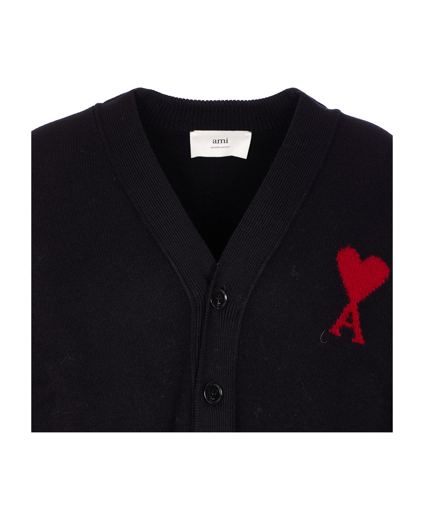 Ami Alexandre Mattiussi Ami De Coeur Cardigan - Black