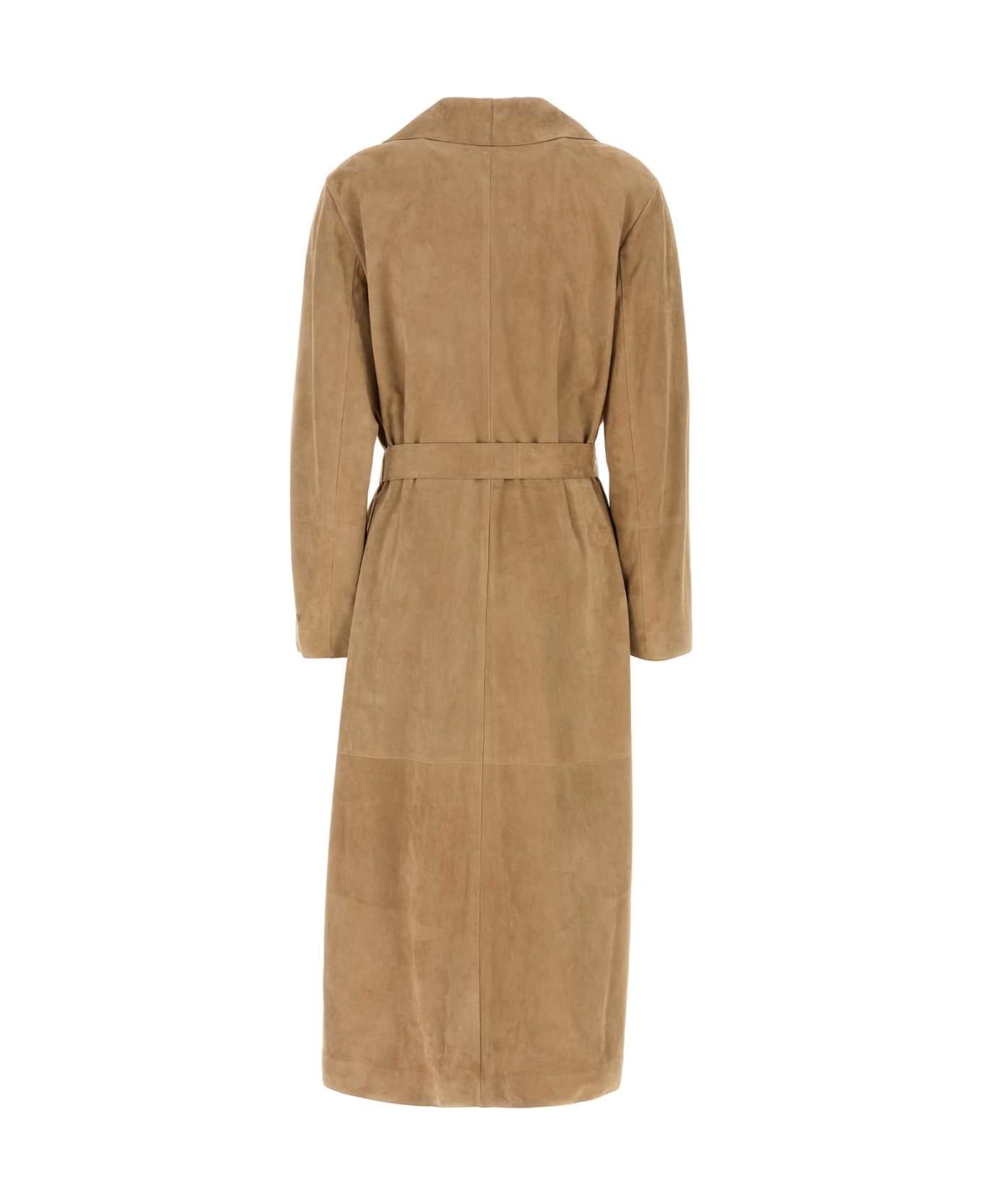 Fendi Camel Suede Coat - DESERT