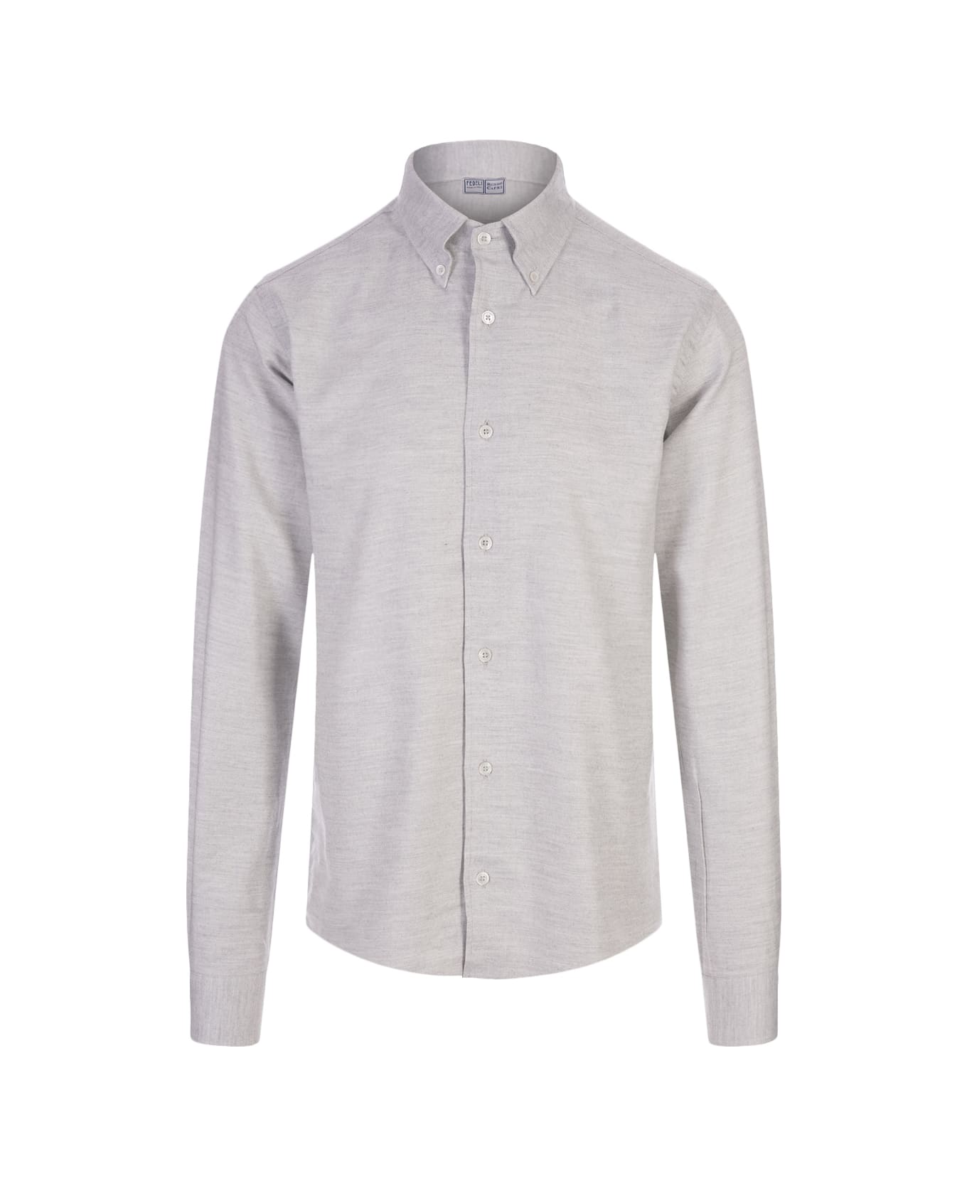 Fedeli Melange Light Grey Shirt - Grey シャツ