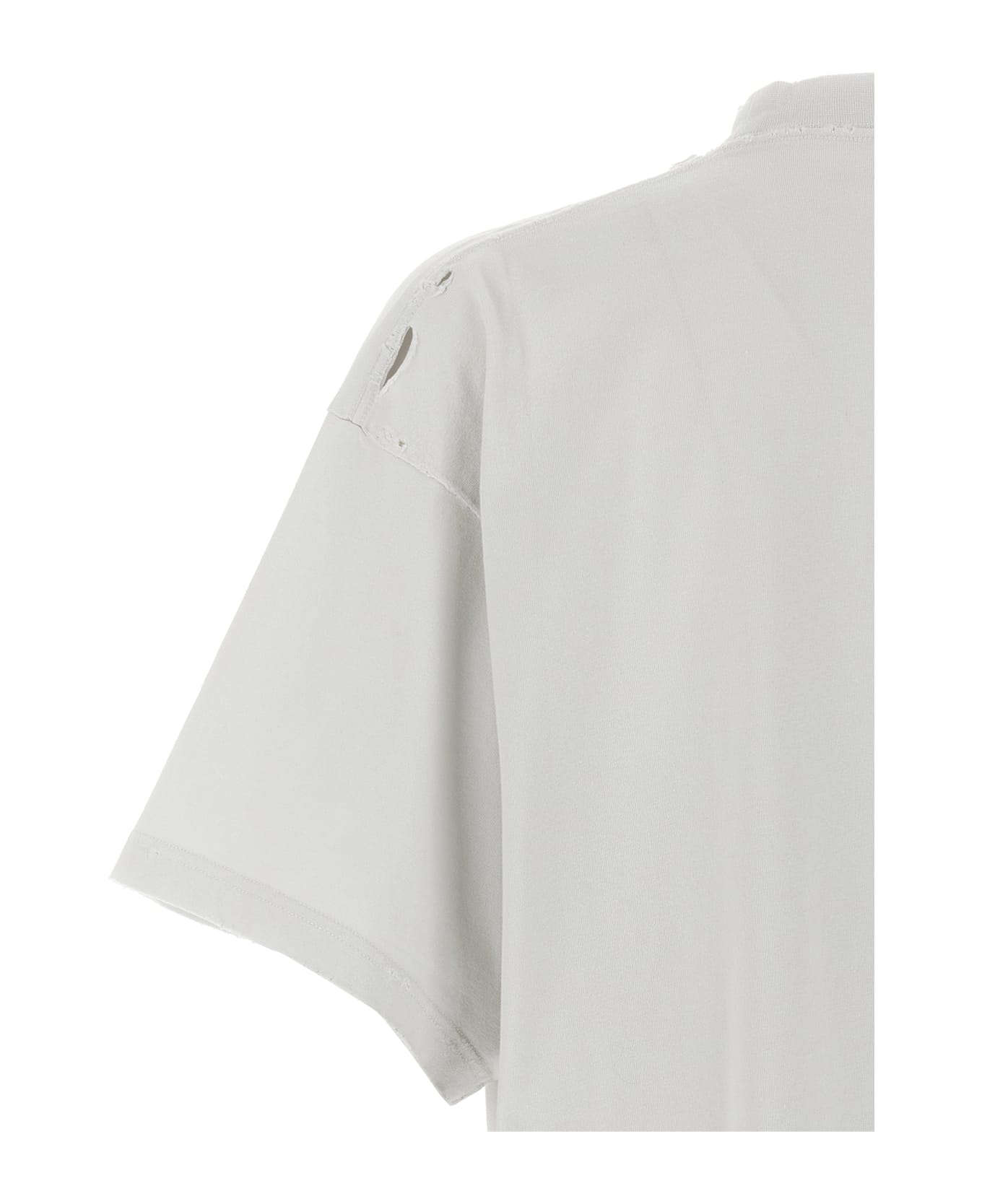 Balenciaga Light Grey Cotton Oversize T-shirt - White