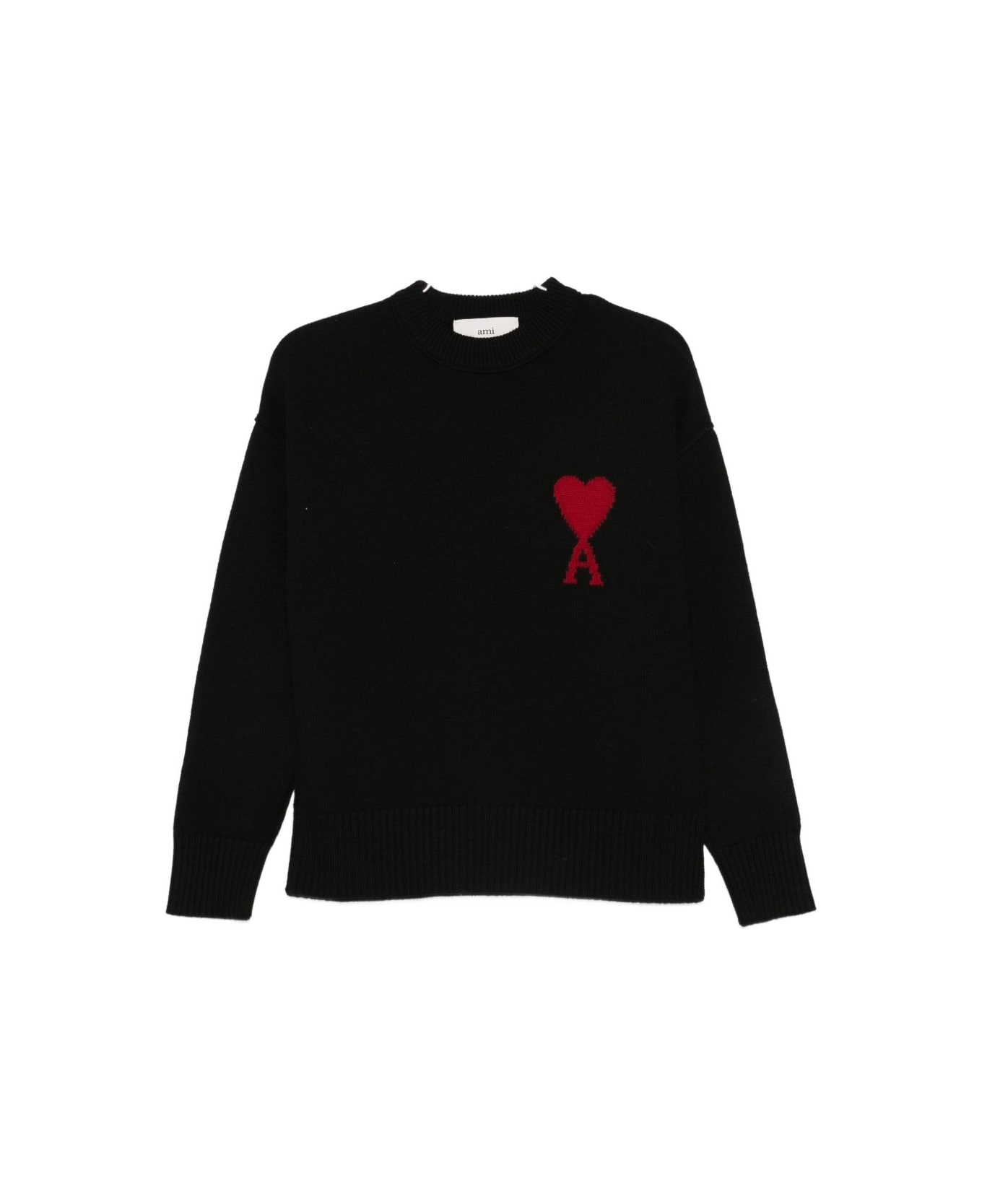 Ami Alexandre Mattiussi Ami De Coeur Wool Cardigan - Black