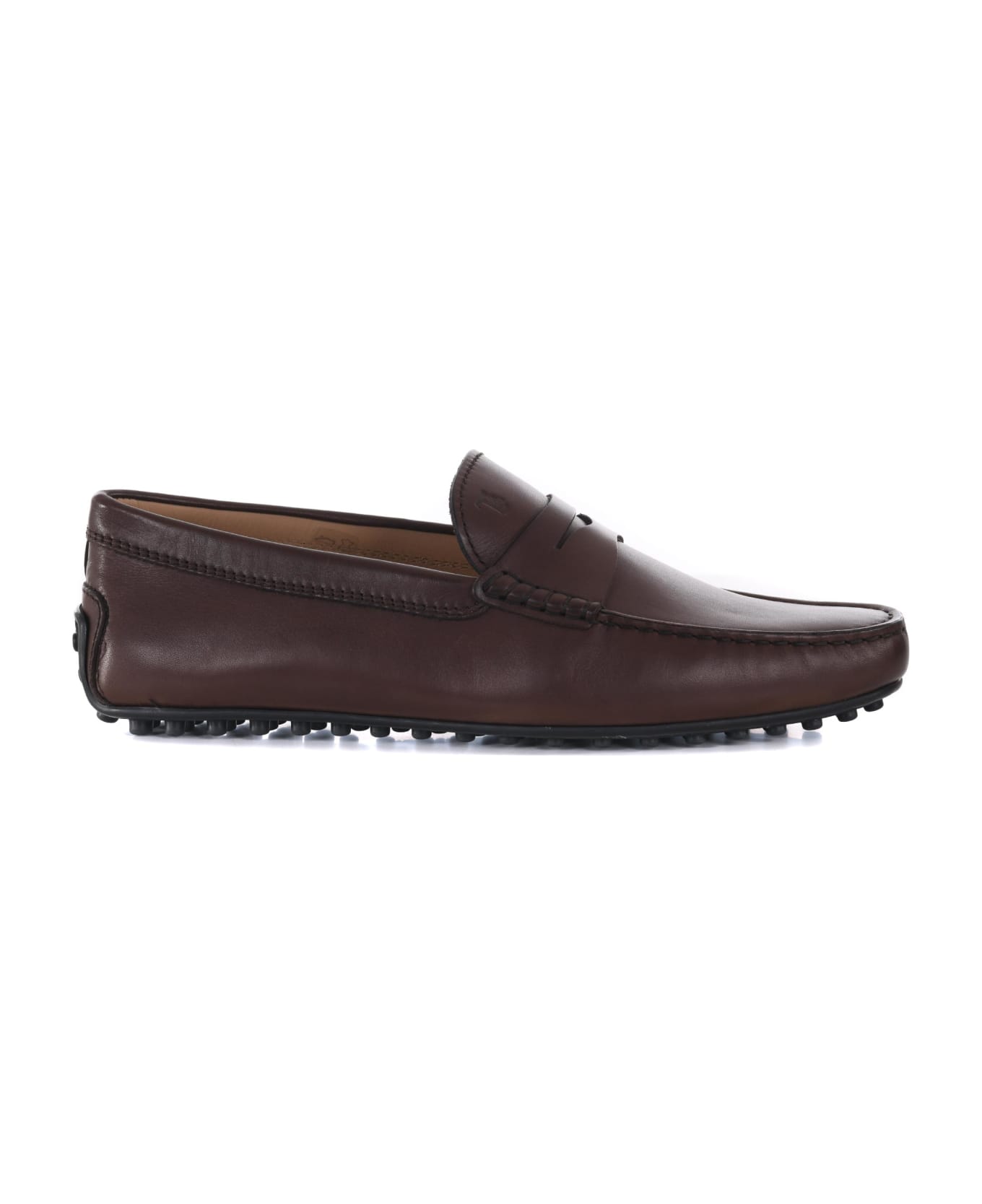 Tod's Logo Engraved Loafers - Marrone
