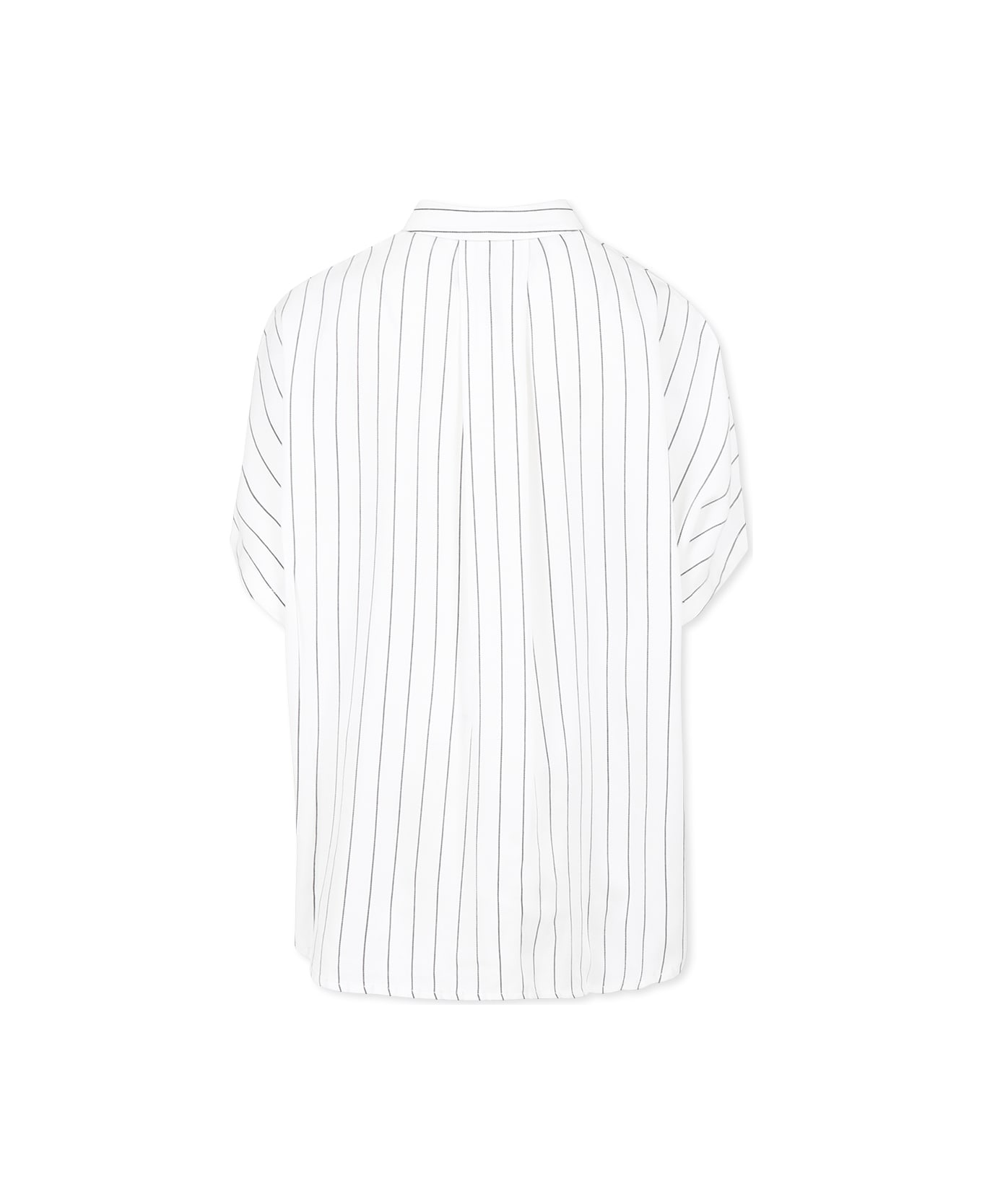 DKNY White Shirt For Girl With Logo - White