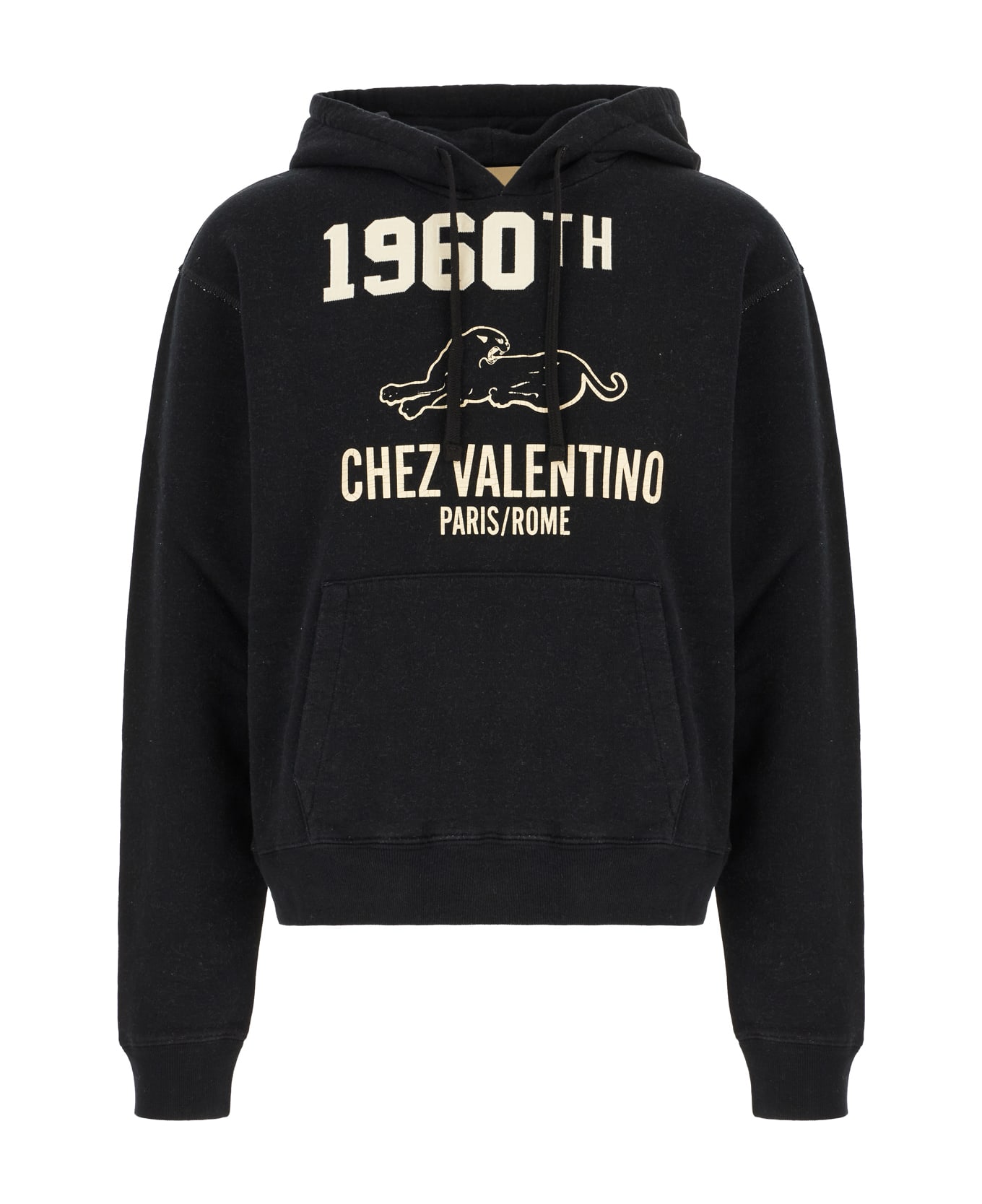 Valentino Garavani Black Cotton Sweatshirt - BLUE