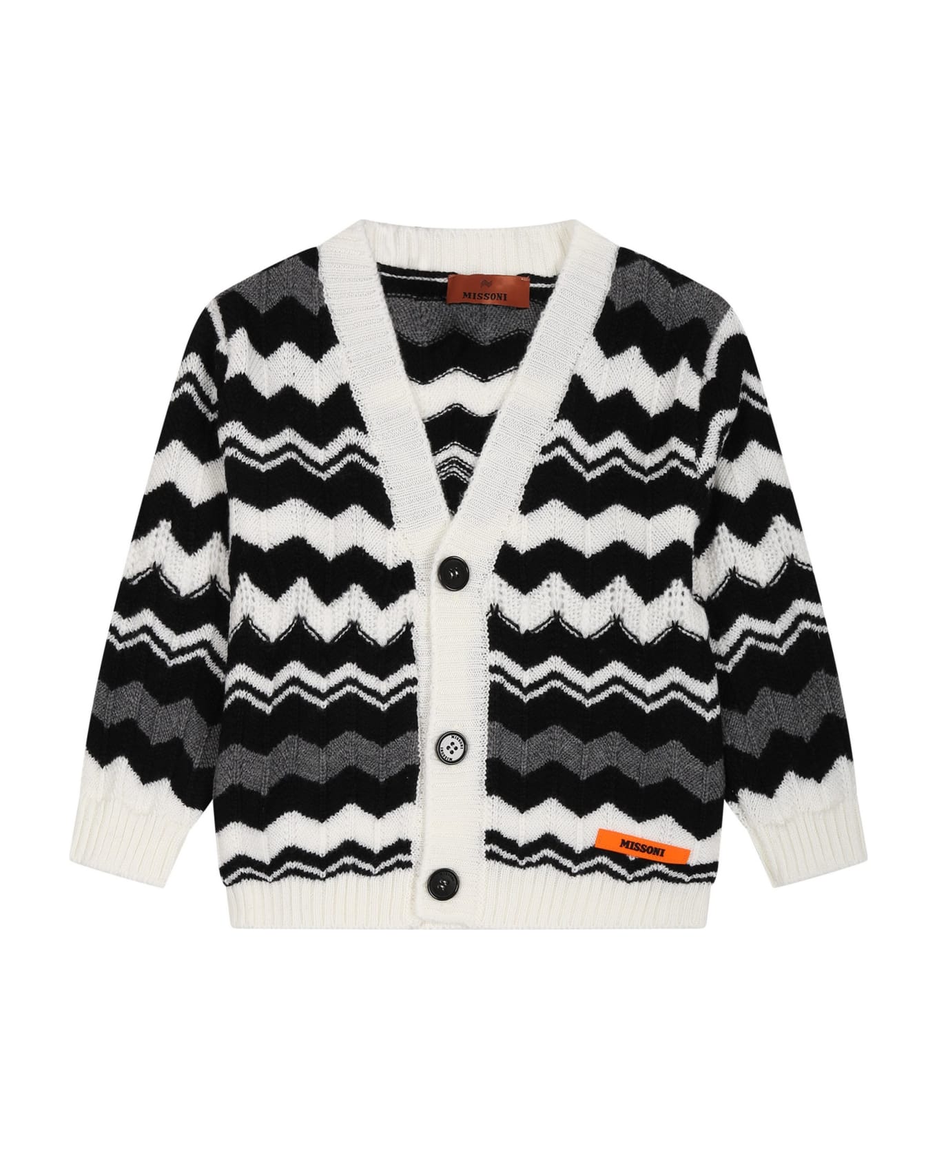 Missoni Kids Multicolor Cardigan For Baby Kids With Logo - Multicolor