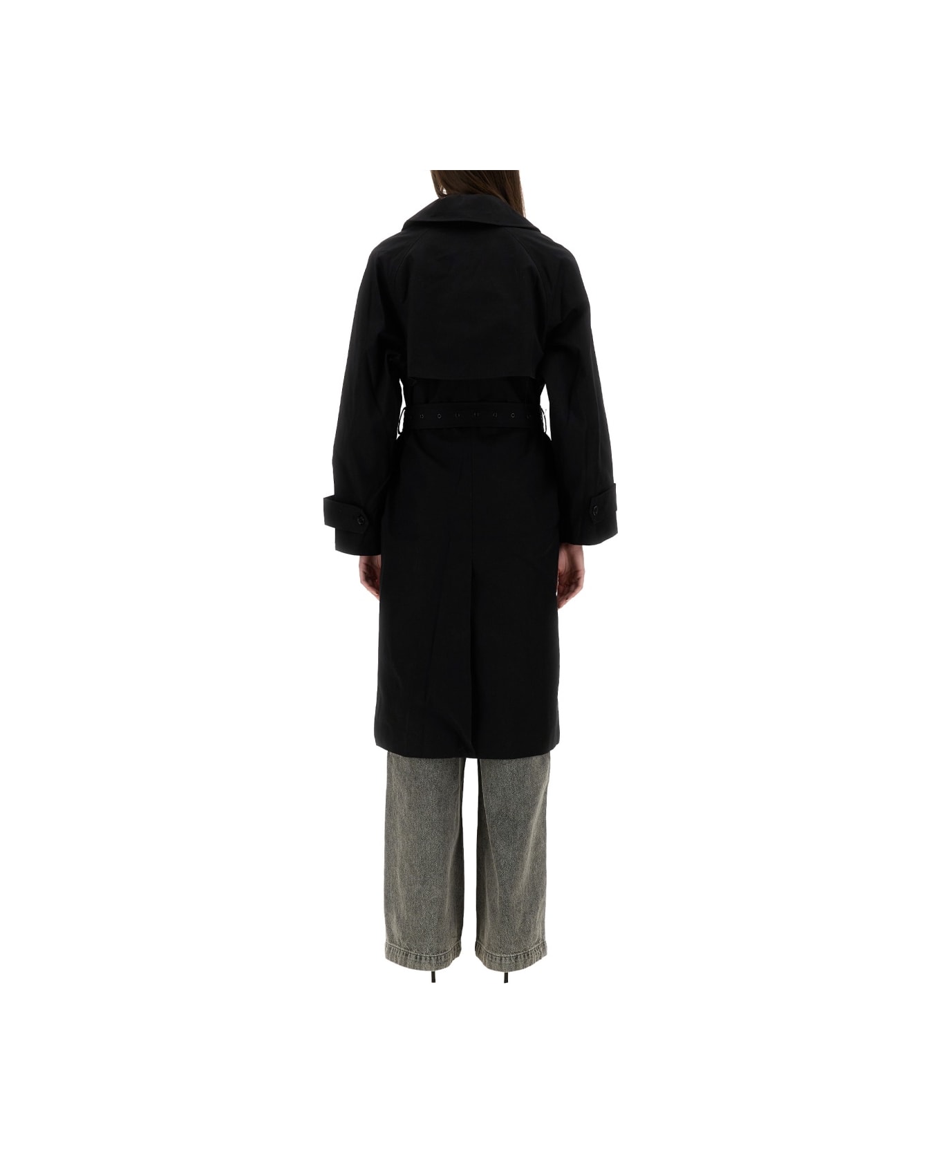 Michael Kors Belted Trench Coat - BLACK