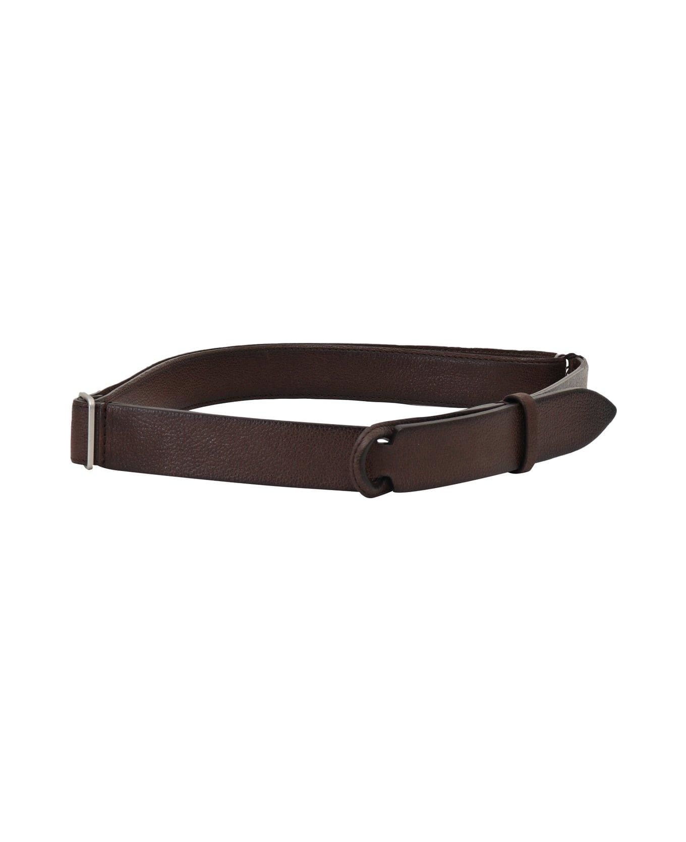 Orciani Chevrette Nobuckle Belt - Moro