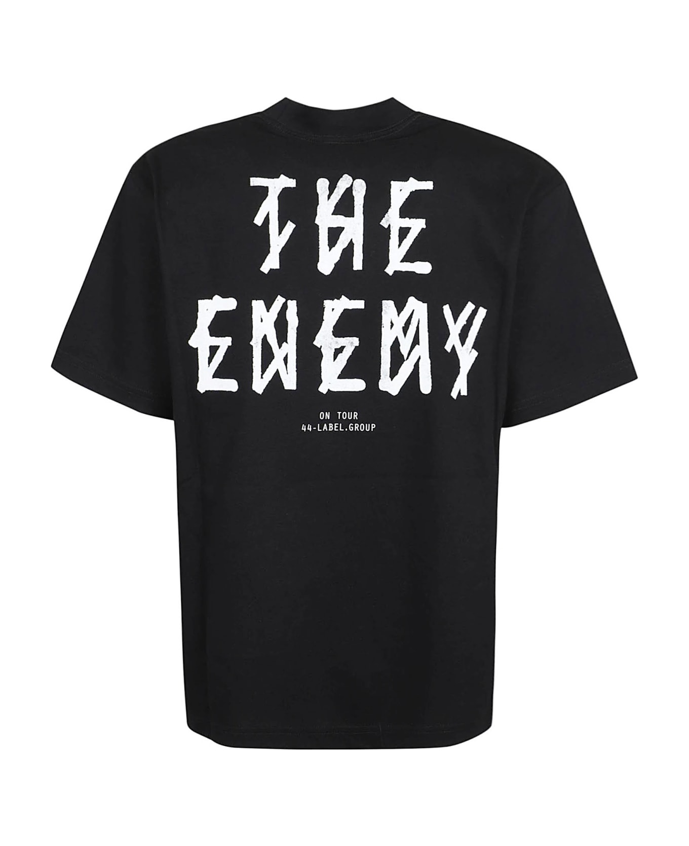 44 Label Group Classic Tee - Black The Enemy Print シャツ