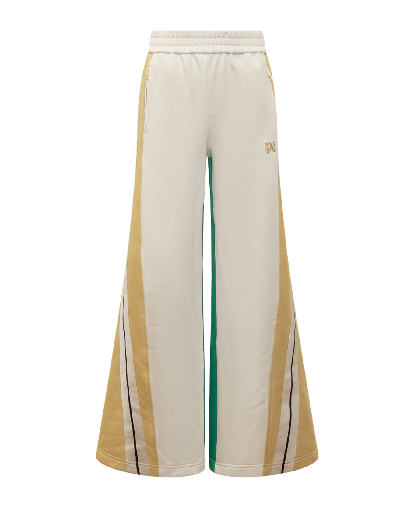 Palm Angels Monogram Cb Wide Track Trousers - OFF WHITE