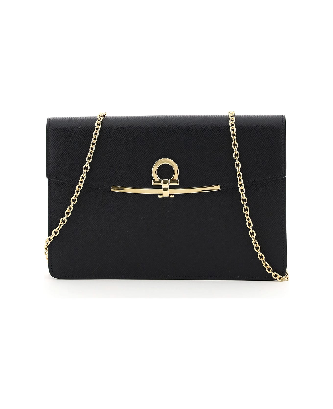 Ferragamo Salvatore Ferragamo Gancini Clutch - NERO (Black)