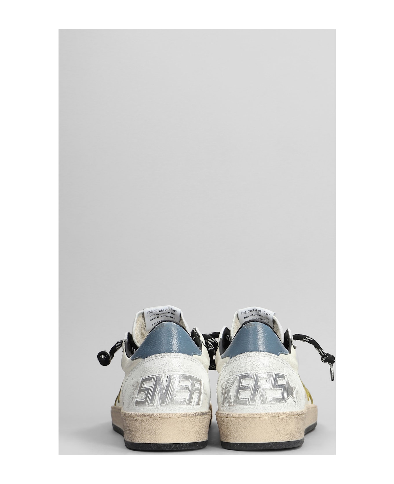 Golden Goose Ball Star Sneakers In White Leather - white