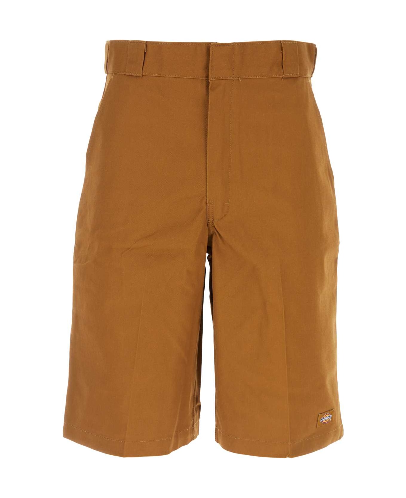 Dickies Caramel Polyester Blend Bermuda Shorts - BROWNDUCK