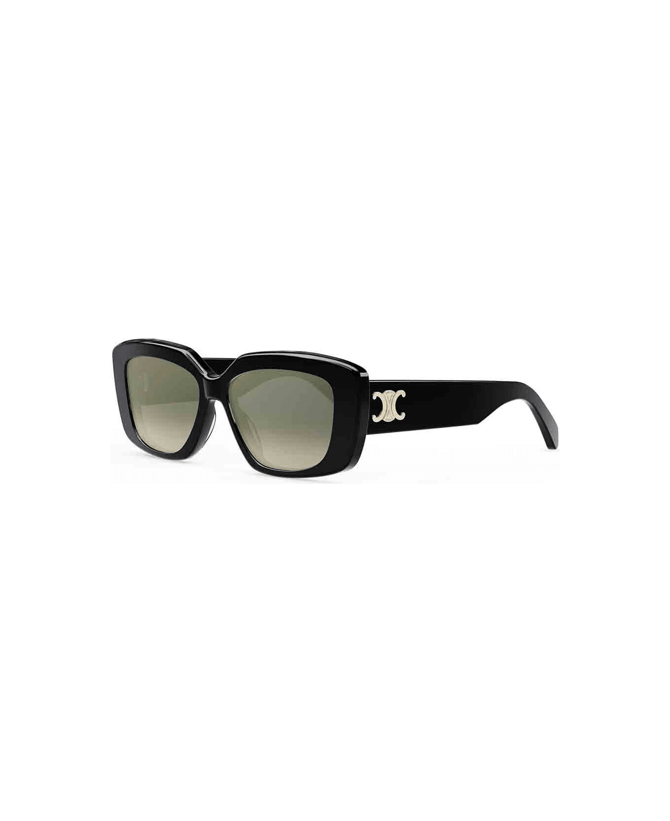 Celine Cat-eye Squared Sunglasses - Nero/Verde