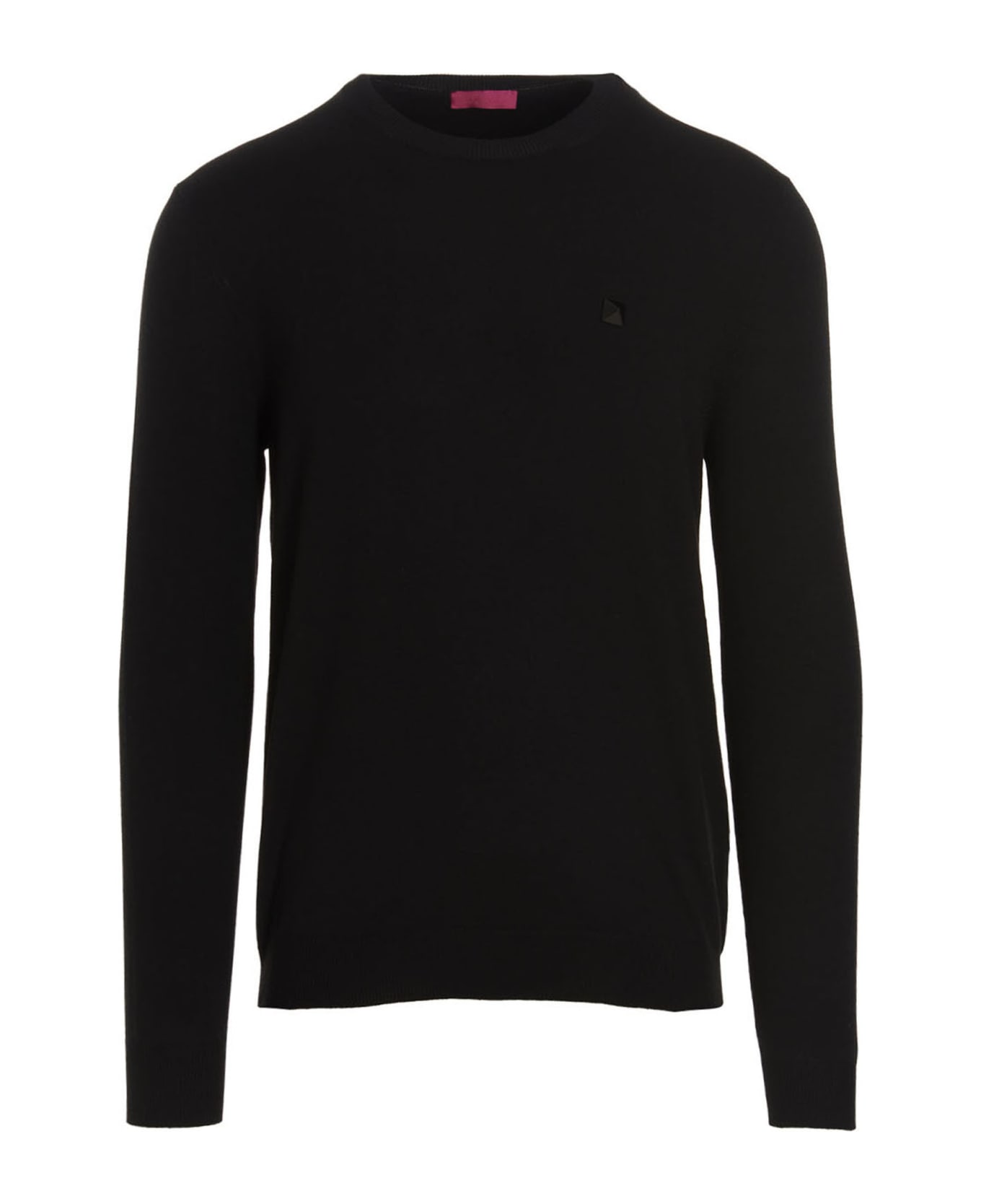 Valentino Garavani 'iconic Stud' Valentino Pink Pp Collection Sweater - Black   ニットウェア