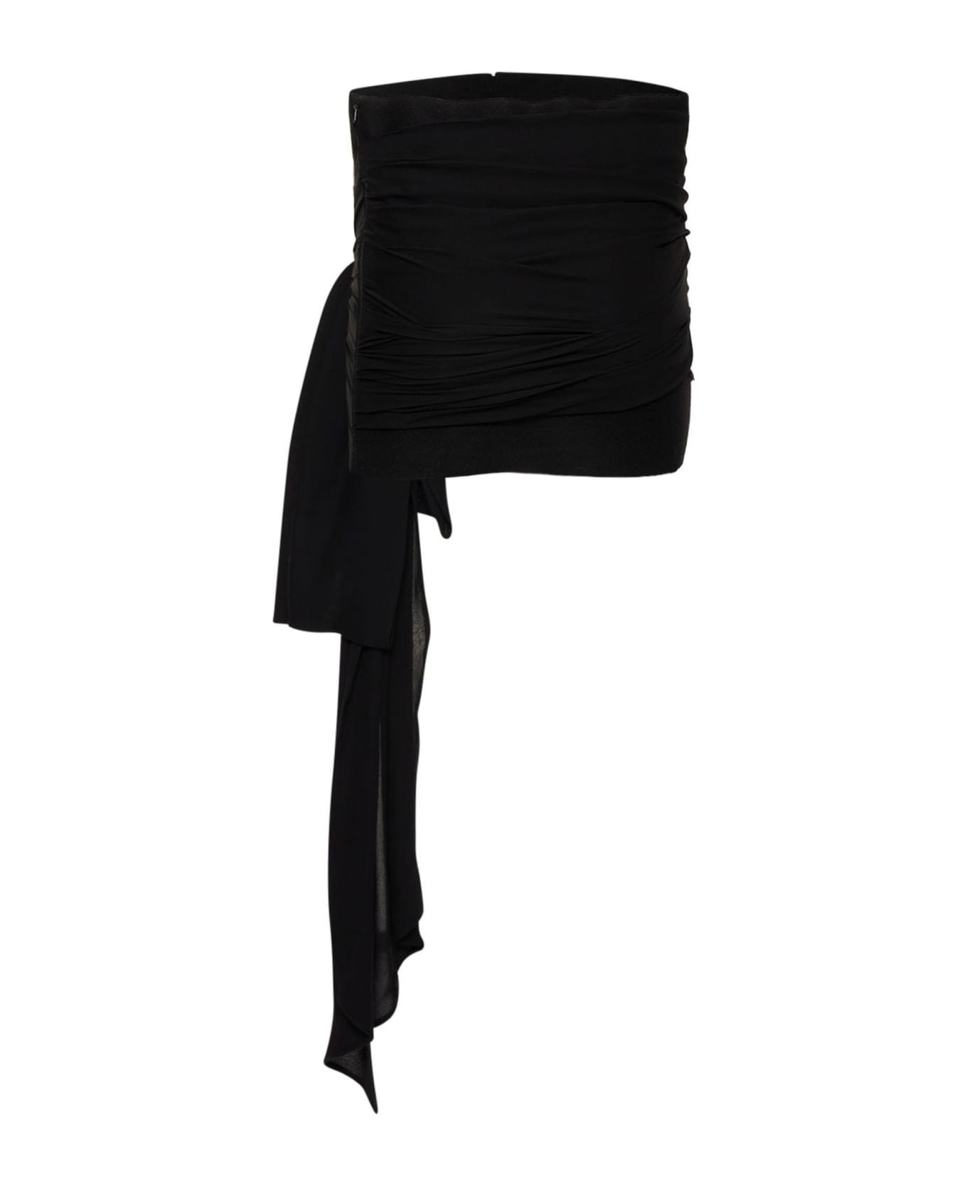 Philosophy di Lorenzo Serafini Black Virgin Wool-cashmere Blend Miniskirt - Black