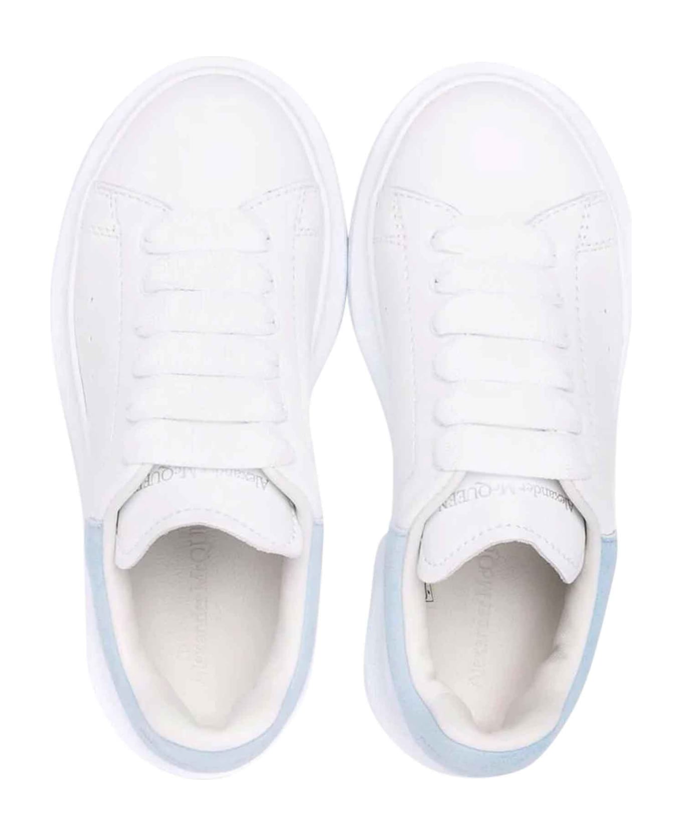 Alexander McQueen Kids Unisex White Oversized Sneakers - Bianco/celeste