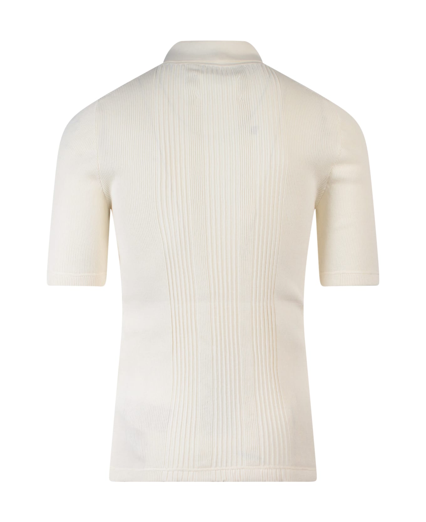Maison Margiela Slim Knit Polo Shirt - White ポロシャツ