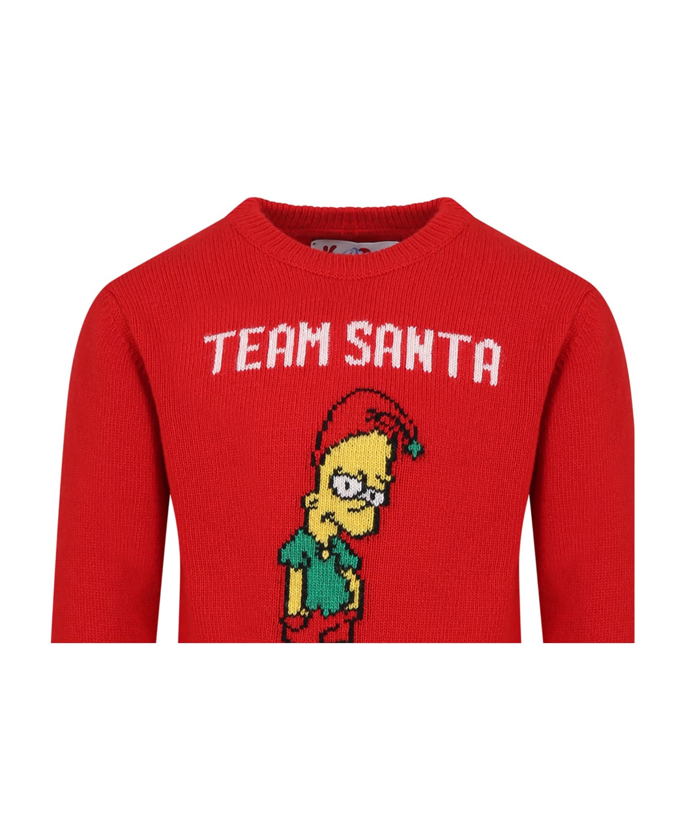 MC2 Saint Barth Red Sweater For Boy With Bart Simpson - Red