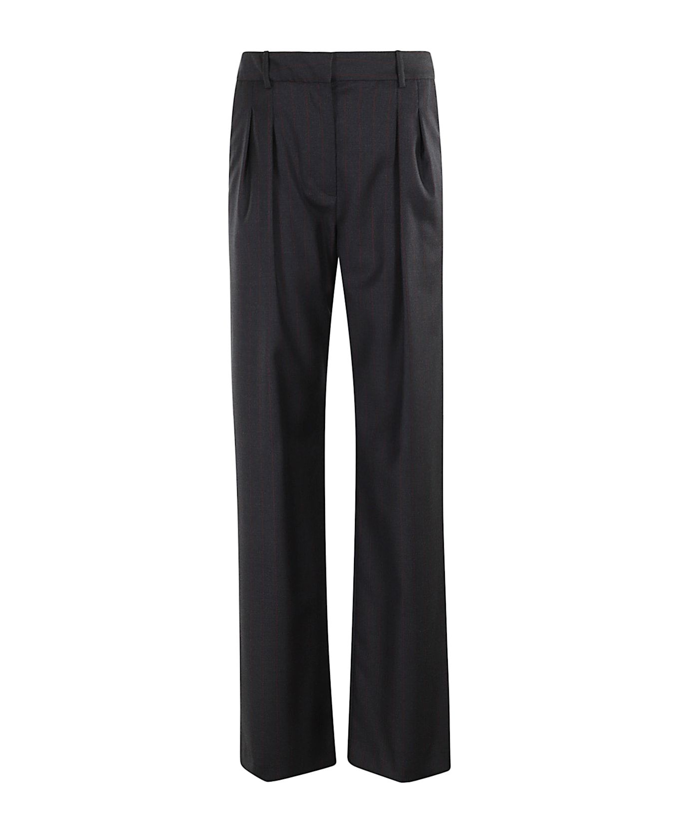 Loulou Studio Pants - Anthracite Red