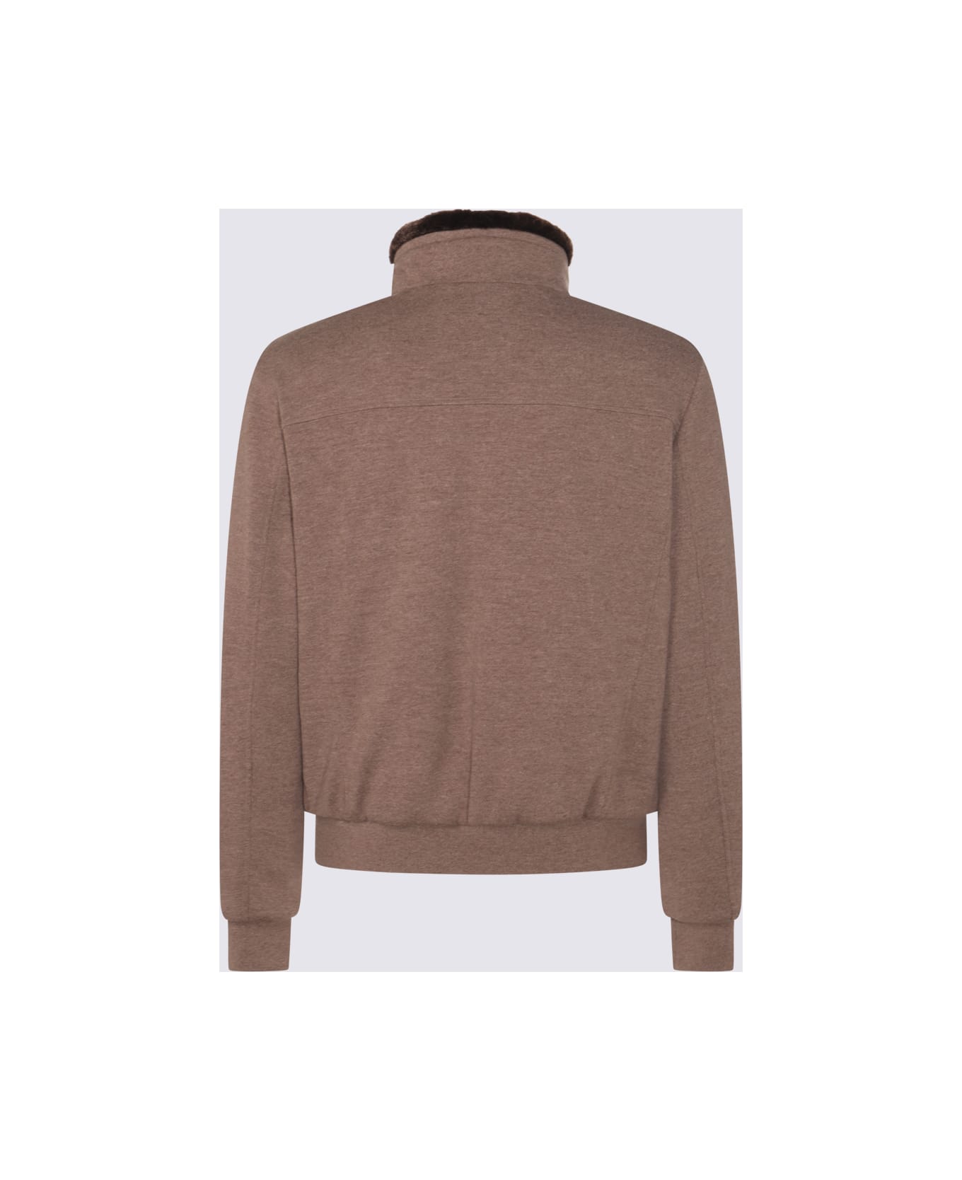 Moorer Brown Wool Bellati Casual Jacket - Beige