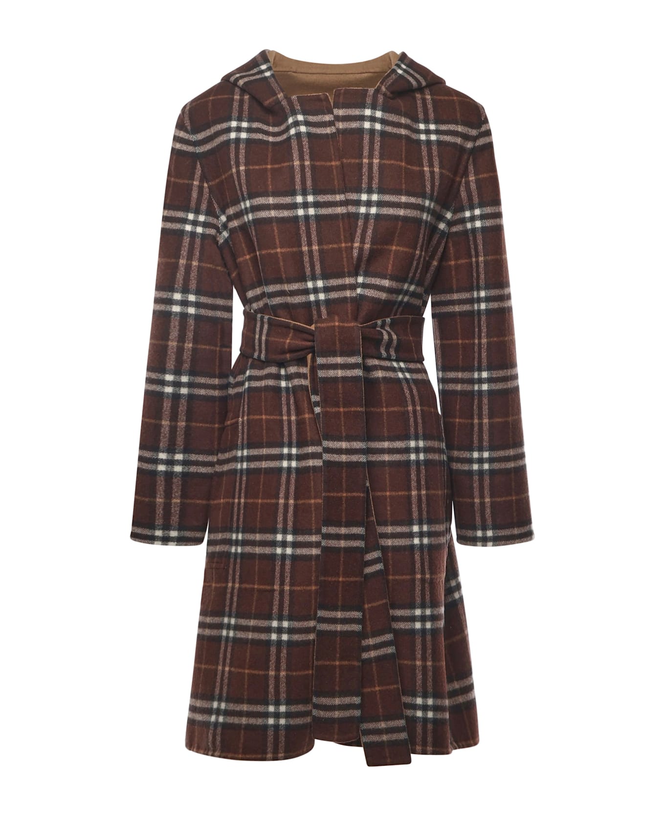 Burberry Reversible Wool Coat - Brown