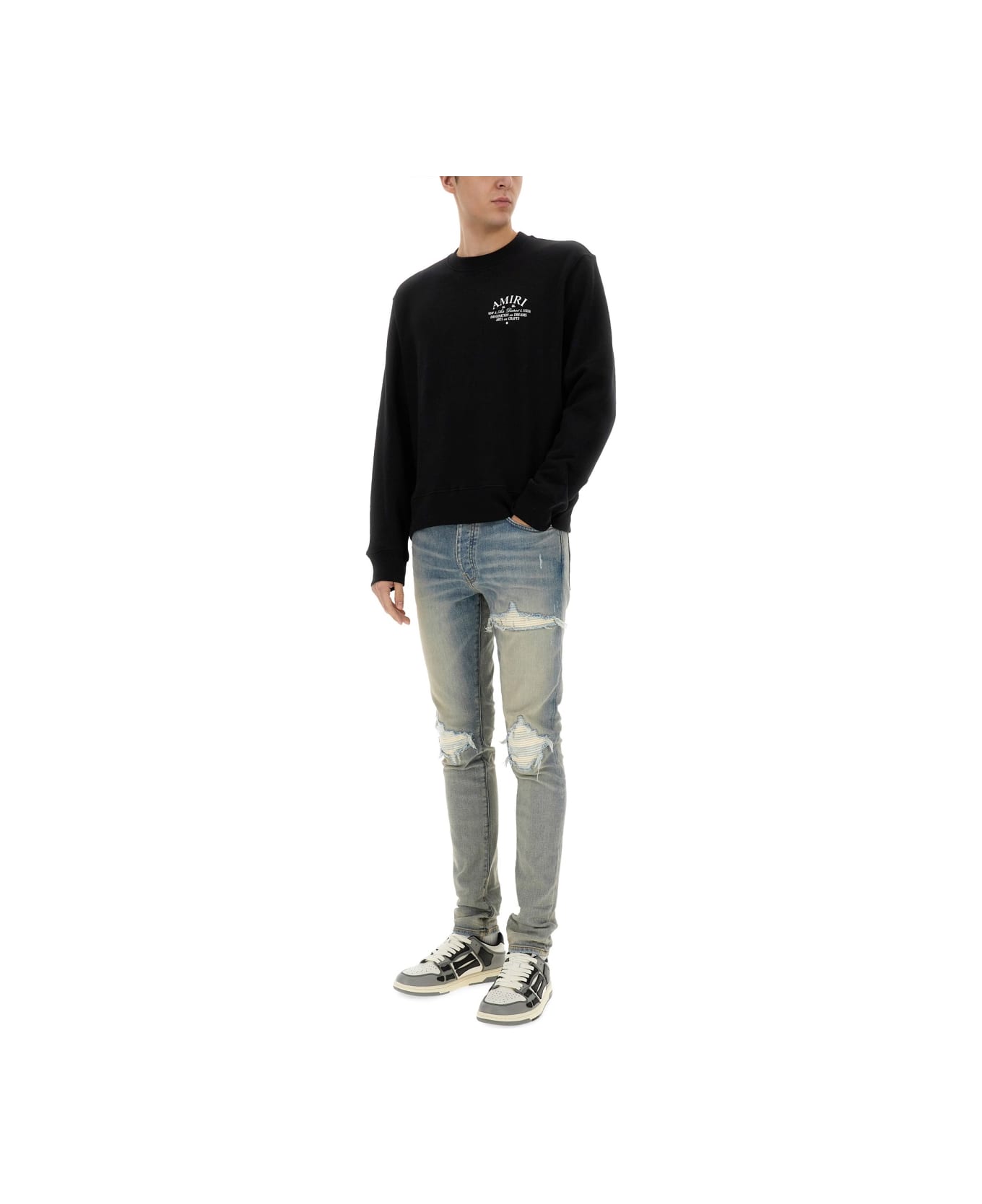 AMIRI "arts District Crew" Sweatshirt - BLACK