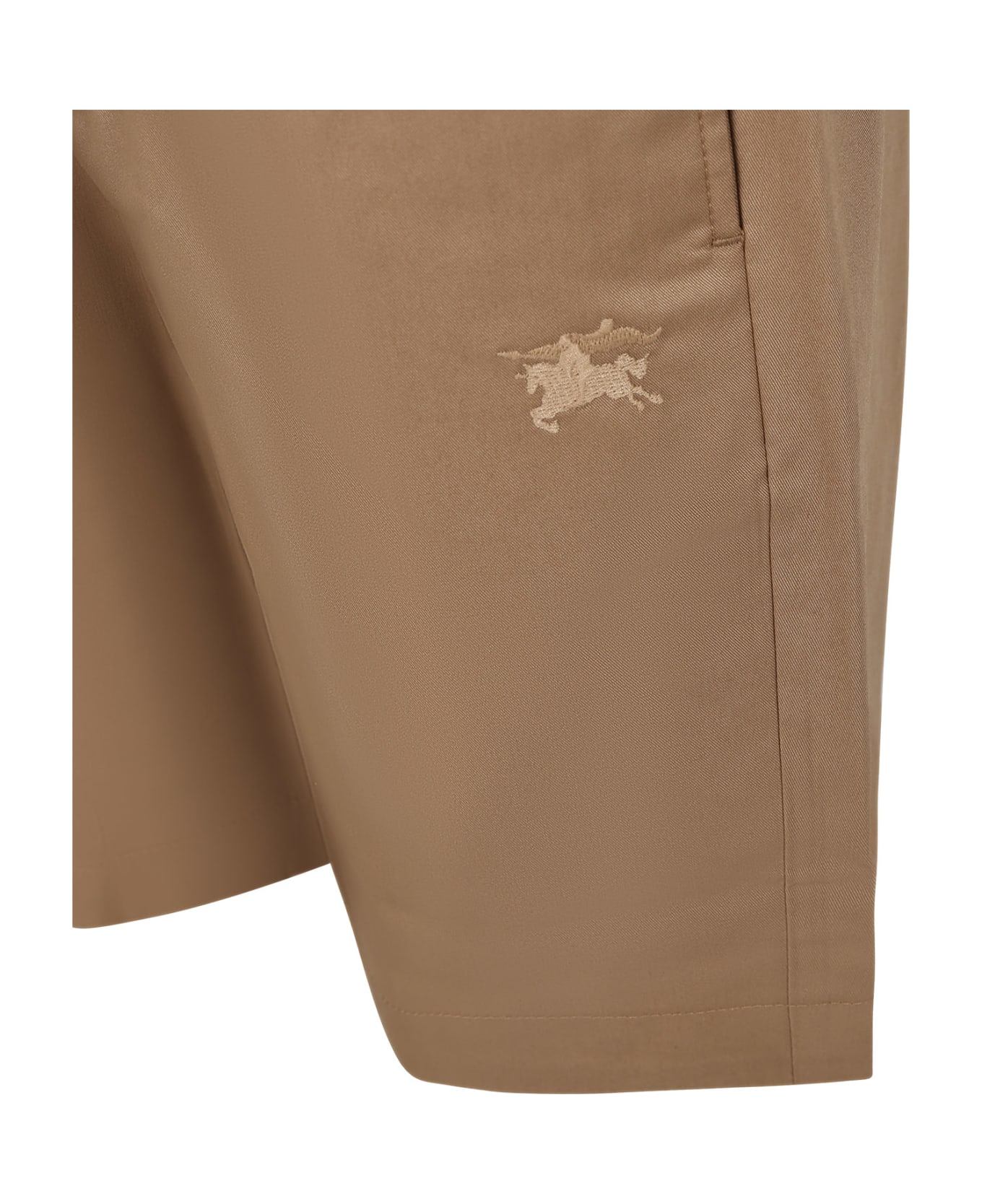 Burberry Beige Shorts For Boy With Logo - Beige ボトムス
