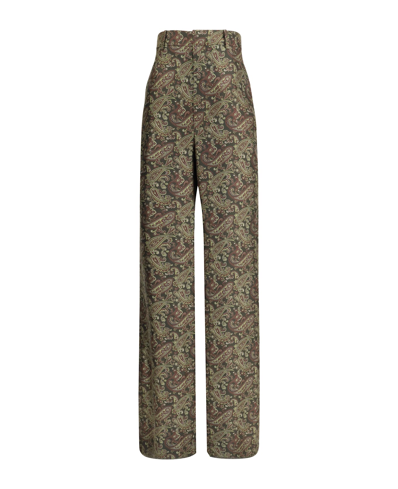 Saint Laurent Paisley Patterned Silk Pants