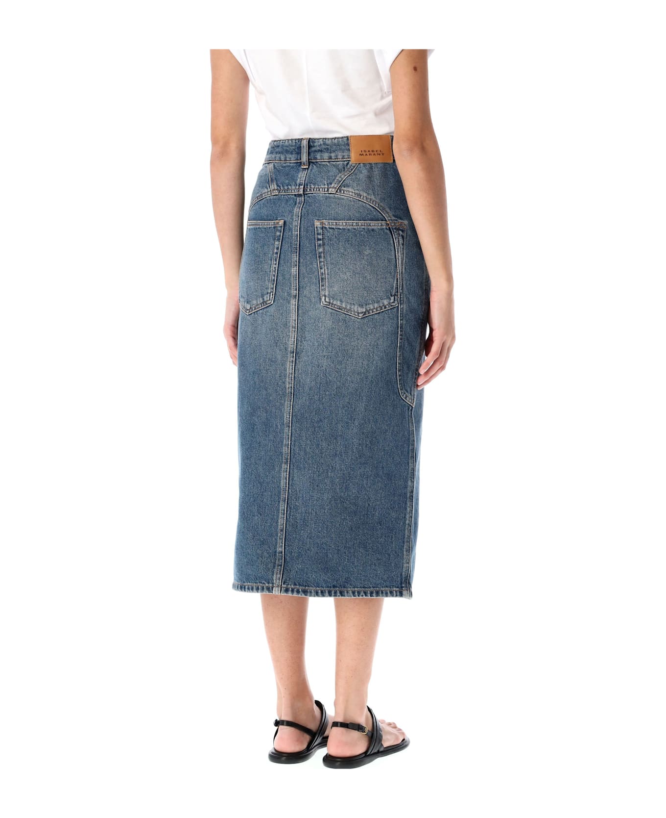 Isabel Marant Britt Denim Skirt - BLUE