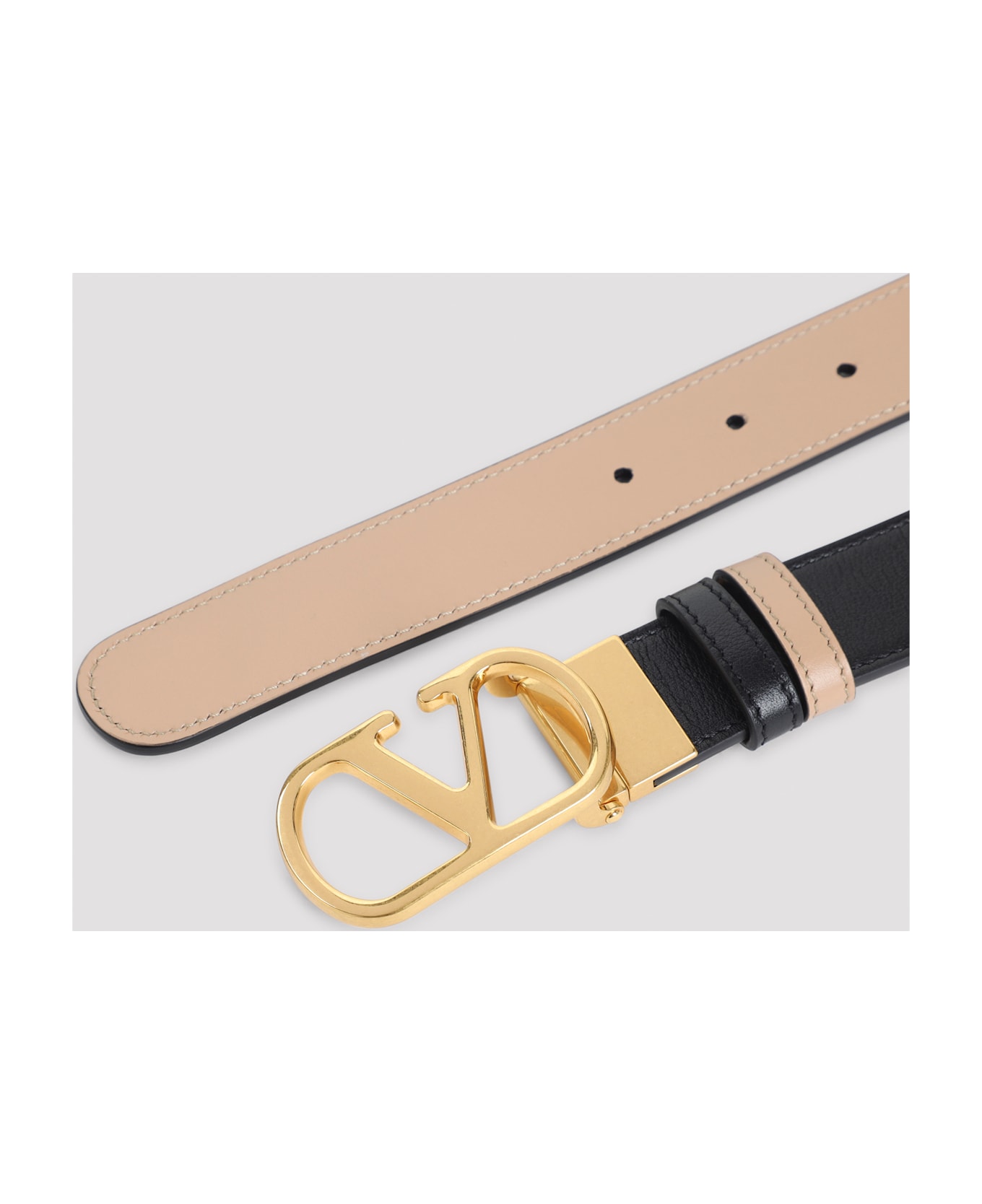 Valentino Garavani H30 Reversible Belt - Dvw Nero Rose Sand