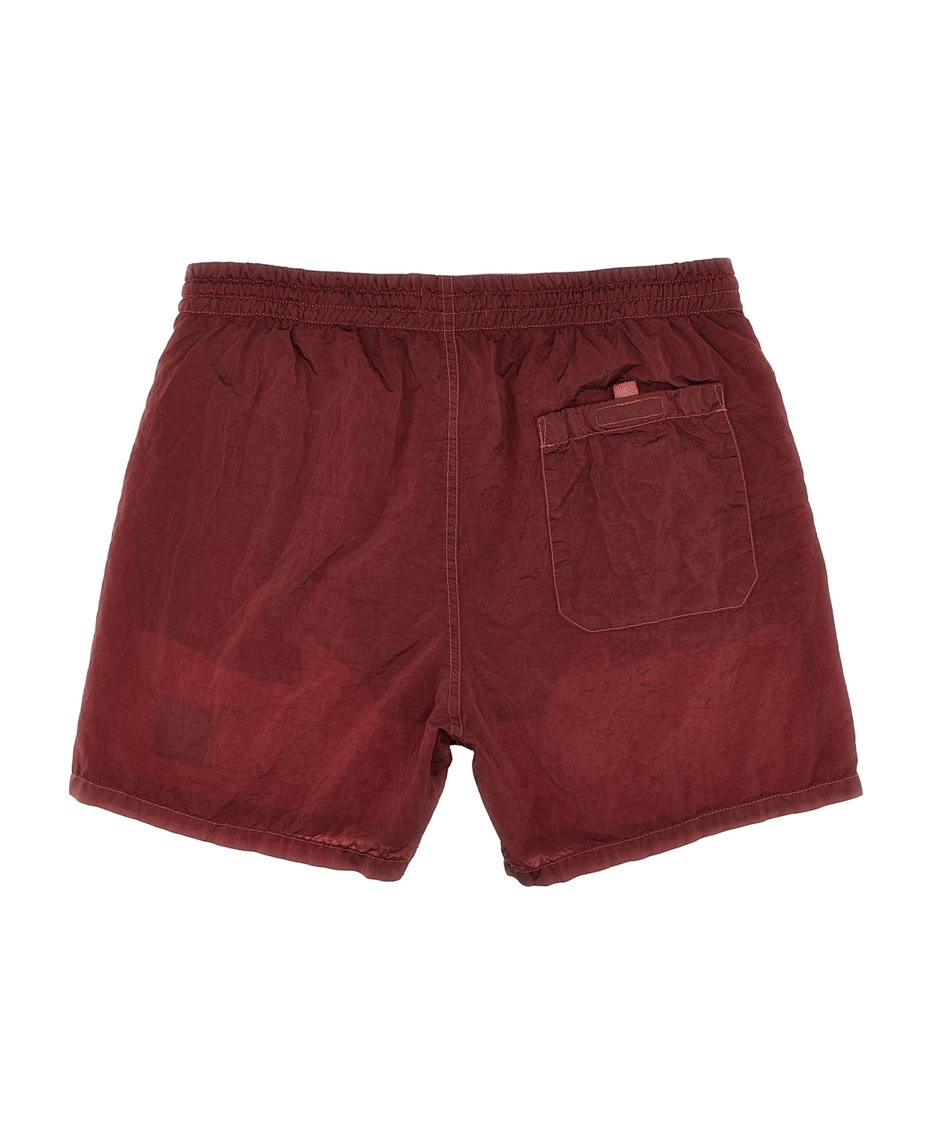 Stone Island Junior Logo Swimsuit - Bordeaux
