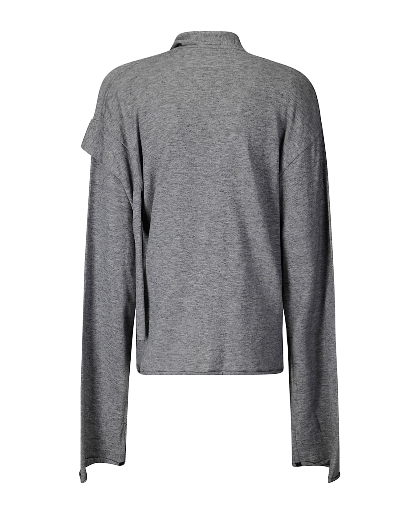 Ottolinger Strap Knit Loose Longsleeve - GREY