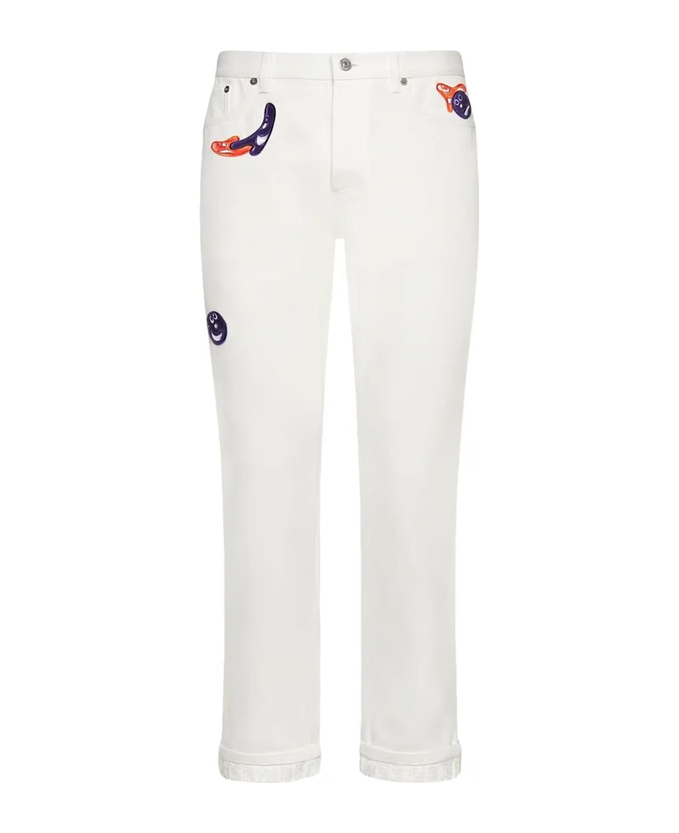 Dior Kennyscharf Patches Jeans - White ボトムス